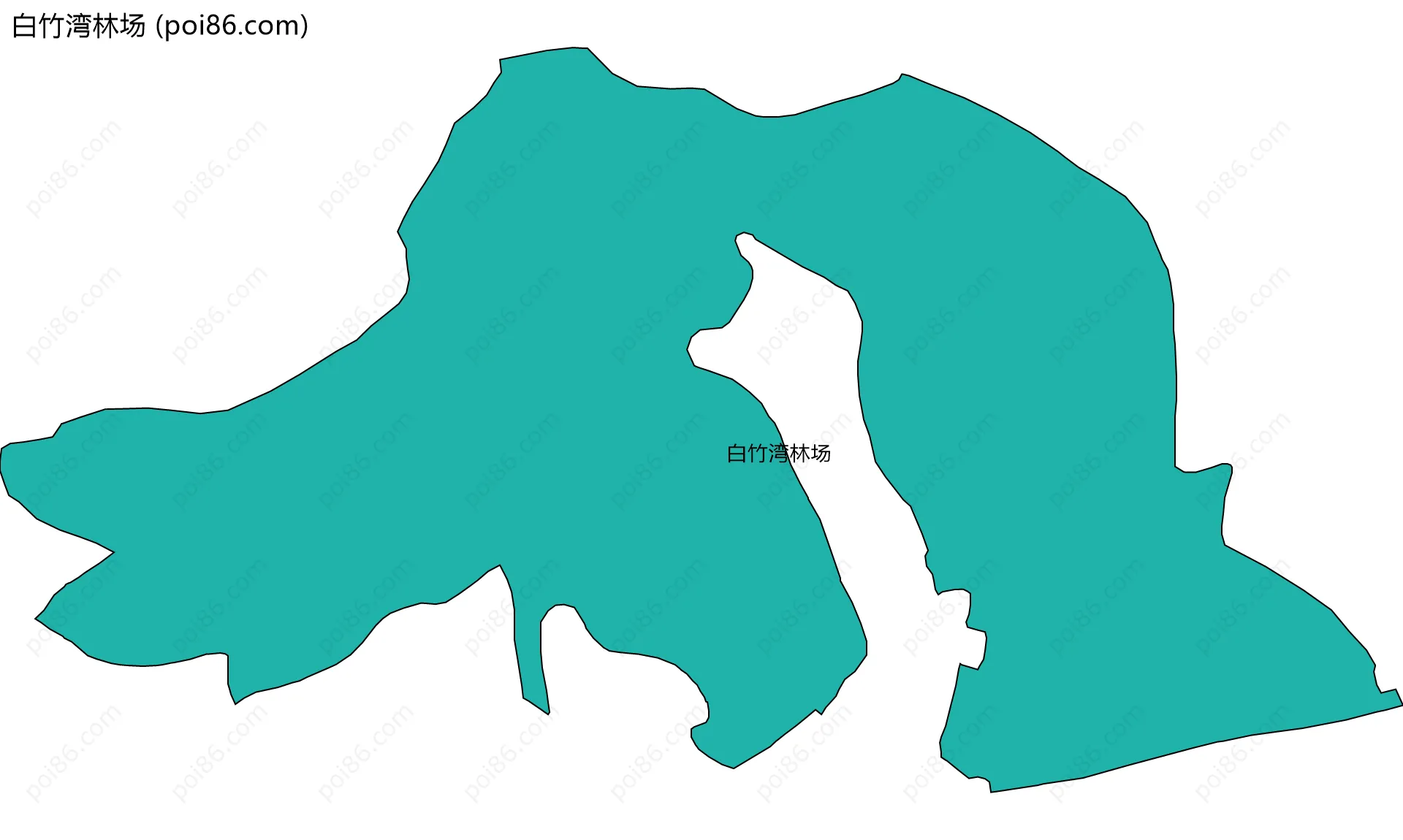 白竹湾林场边界地图