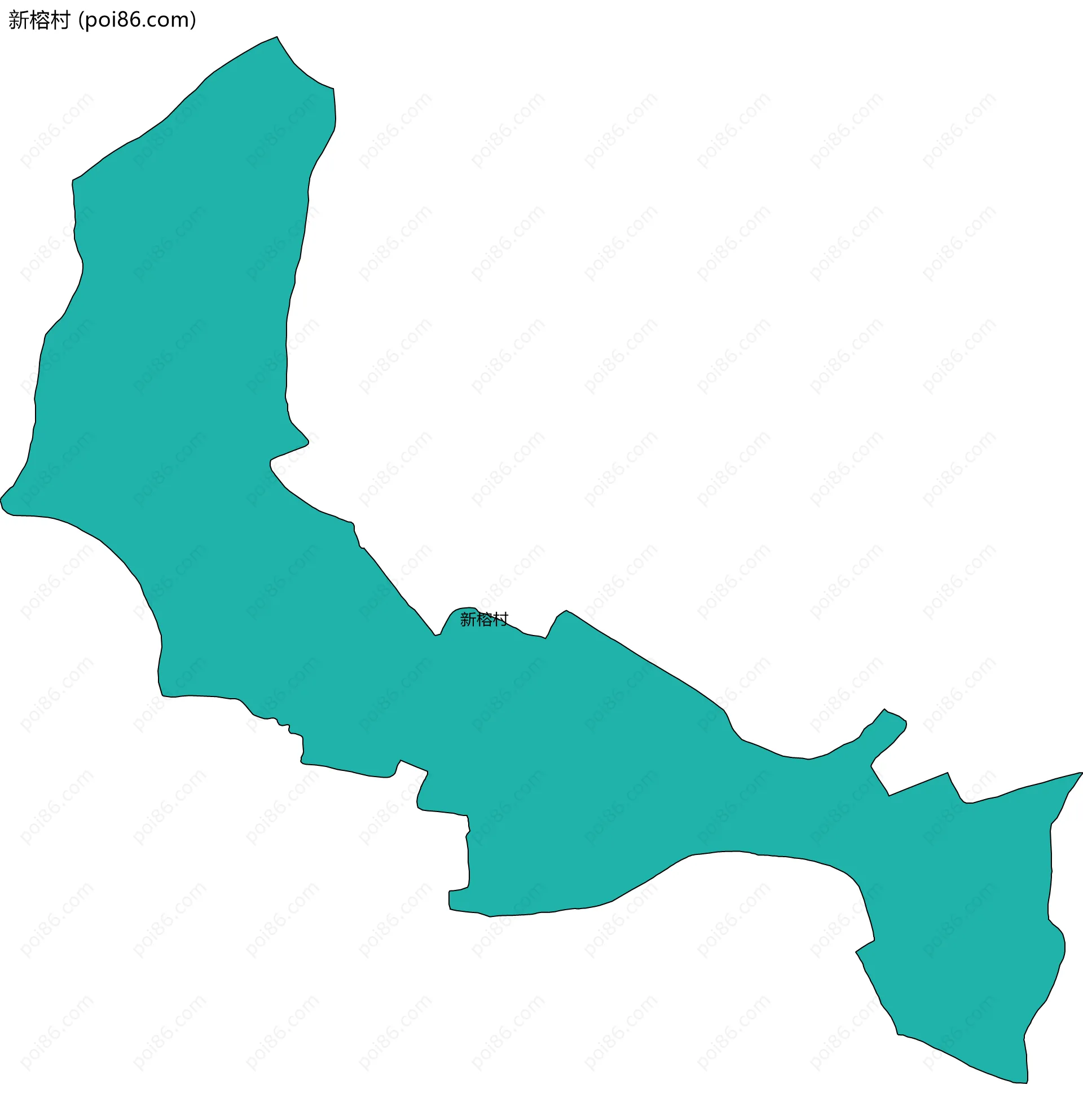 新榕村边界地图