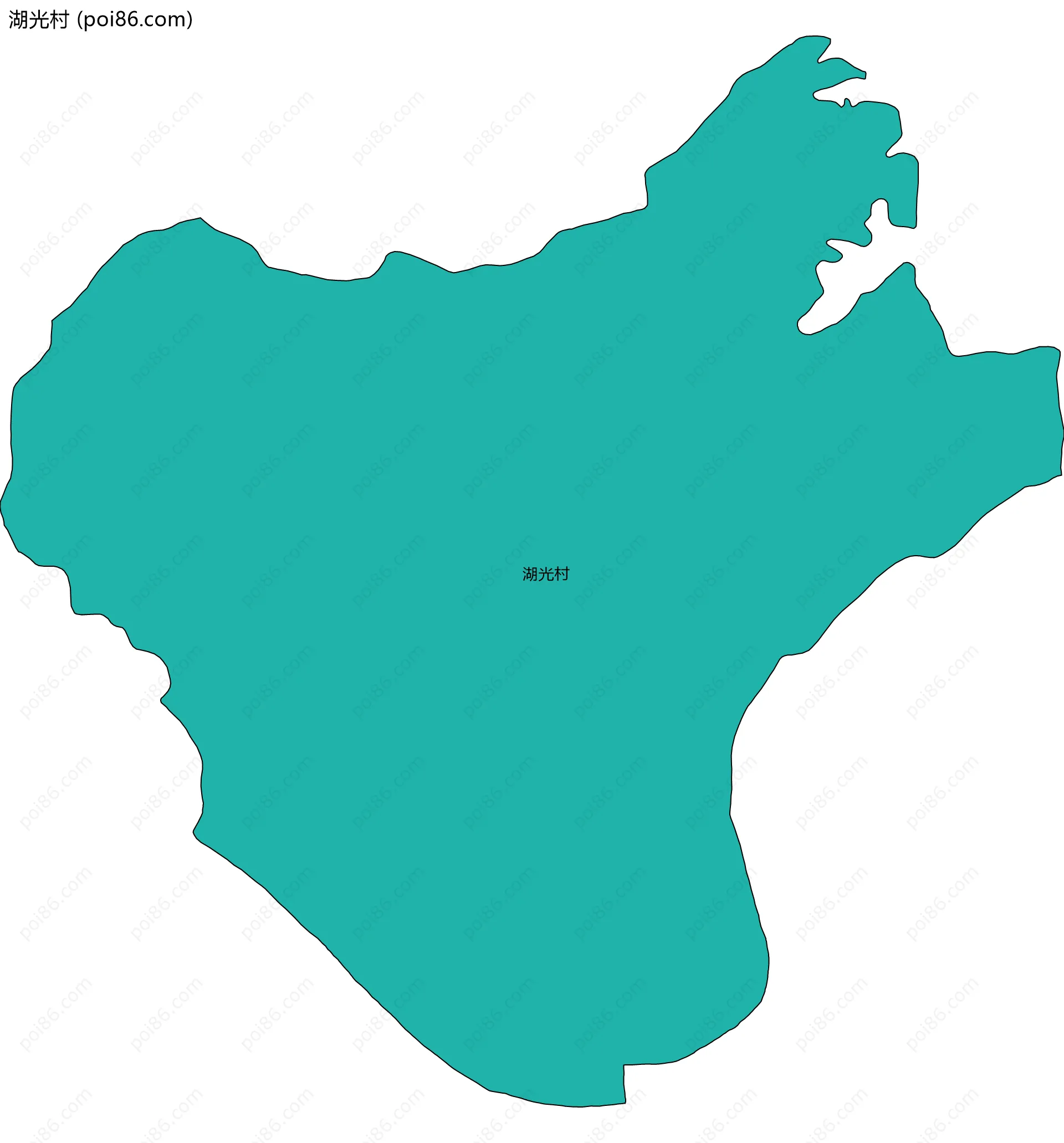 湖光村边界地图