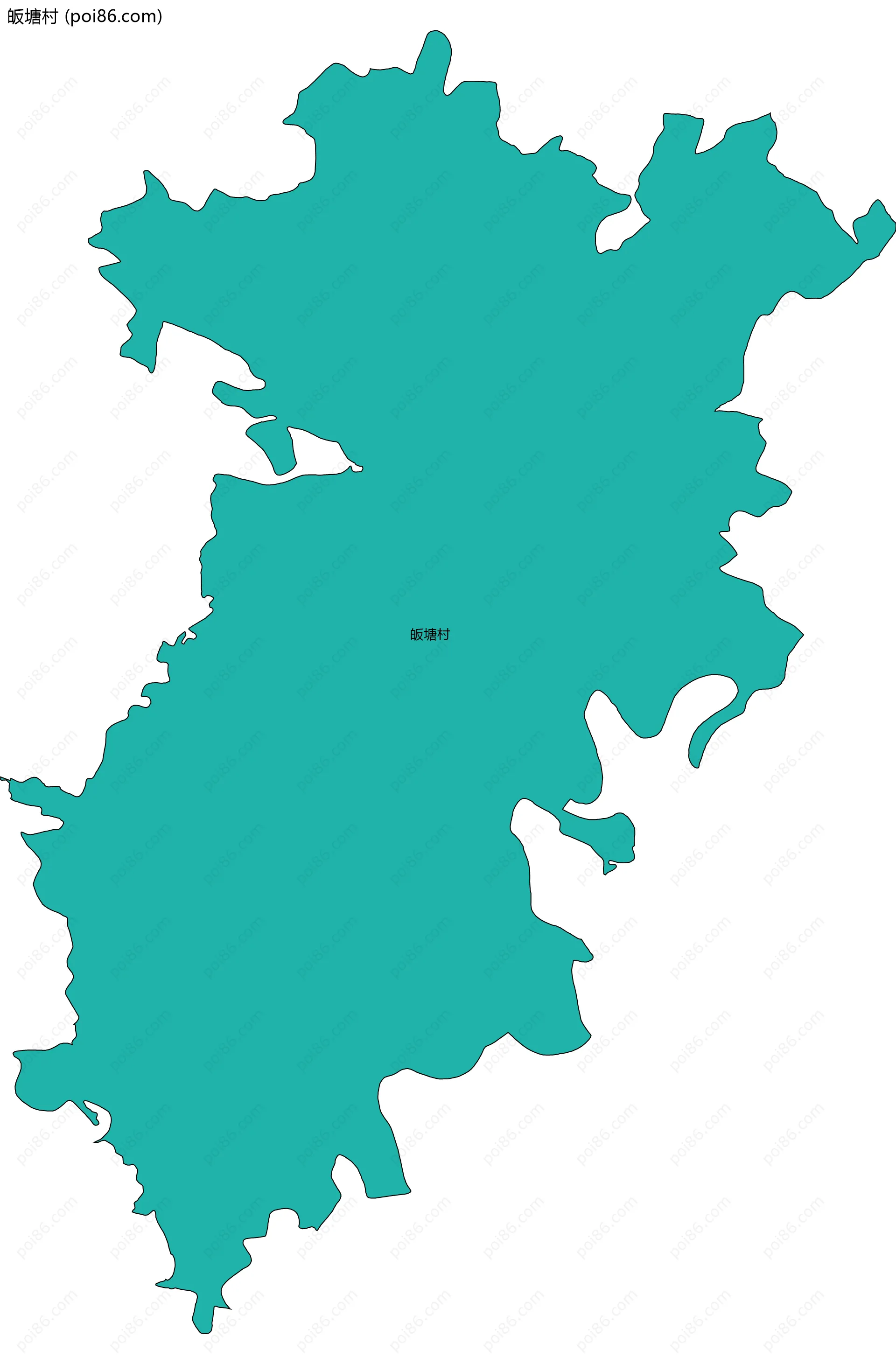 皈塘村边界地图