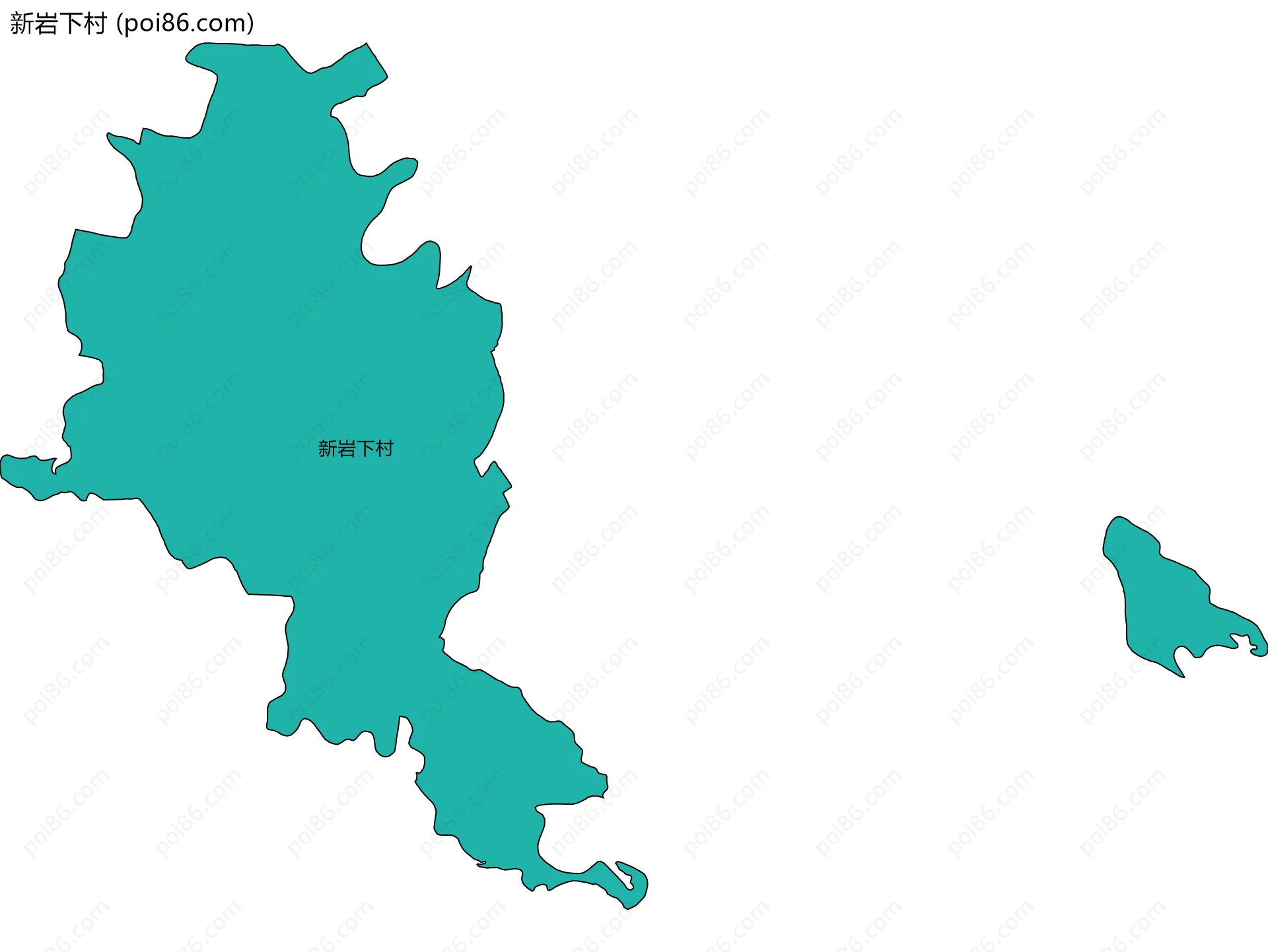 新岩下村边界地图