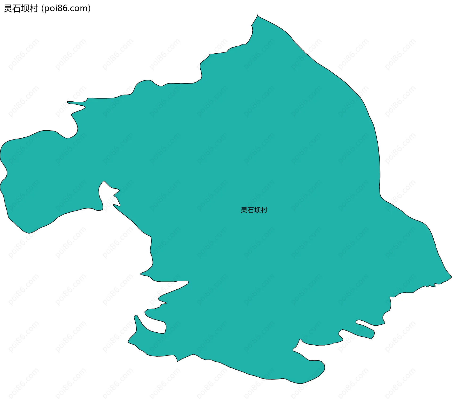 灵石坝村边界地图