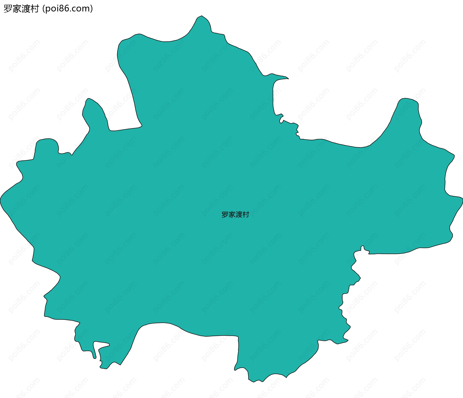 罗家渡村边界地图