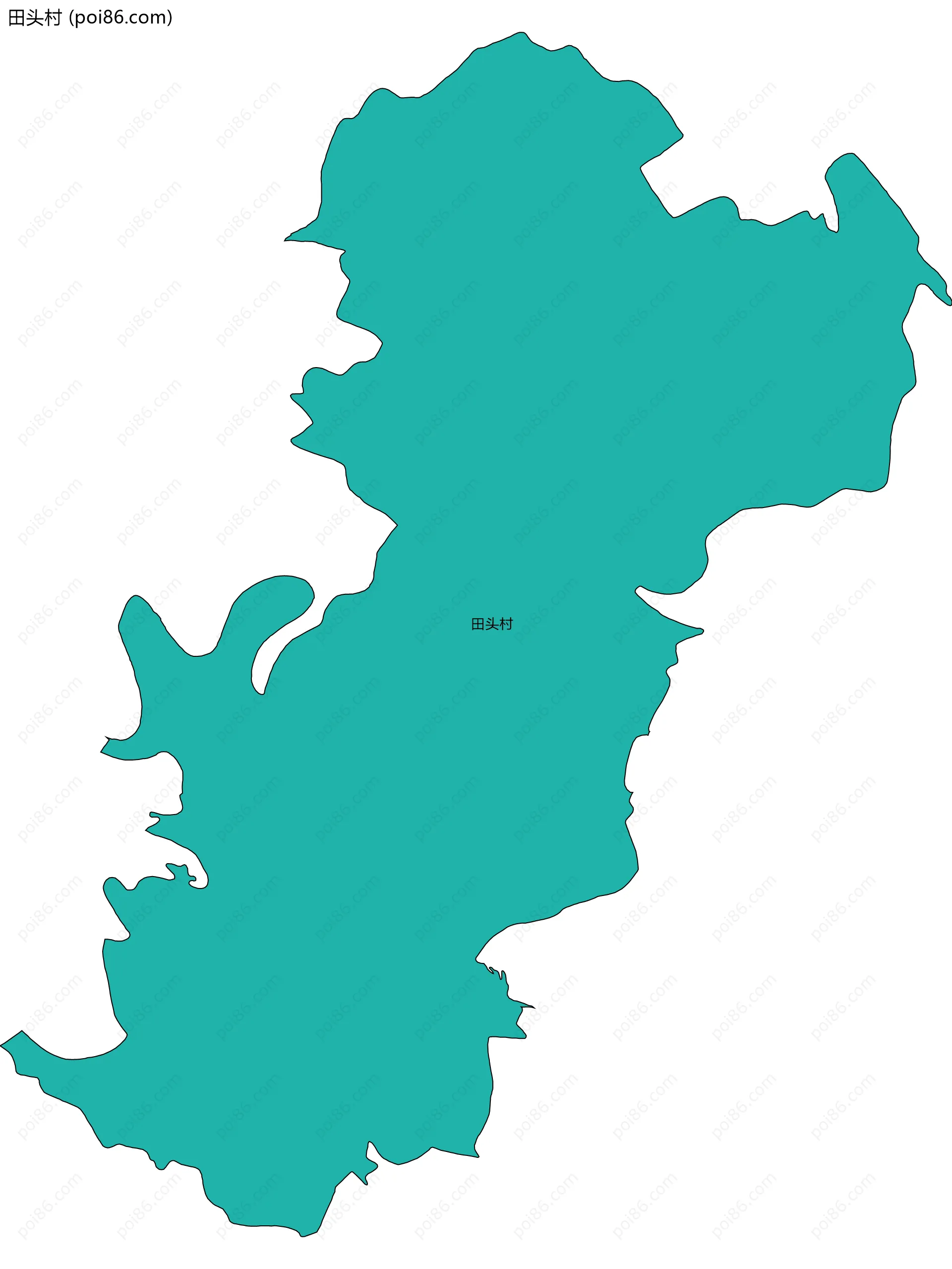 田头村边界地图