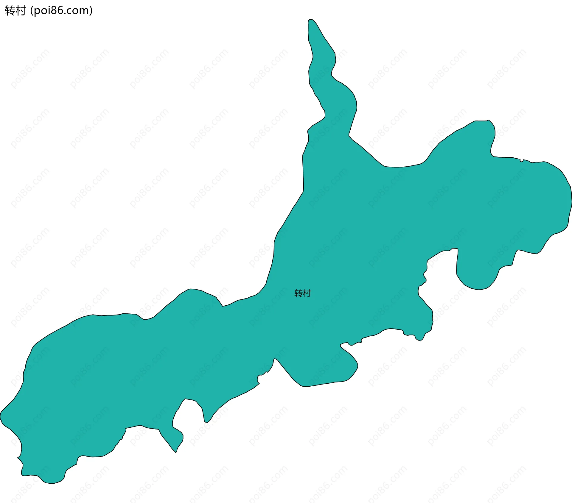 转村边界地图