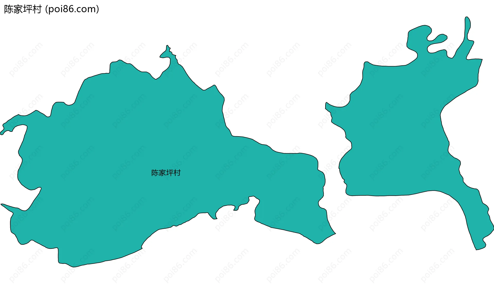 陈家坪村边界地图