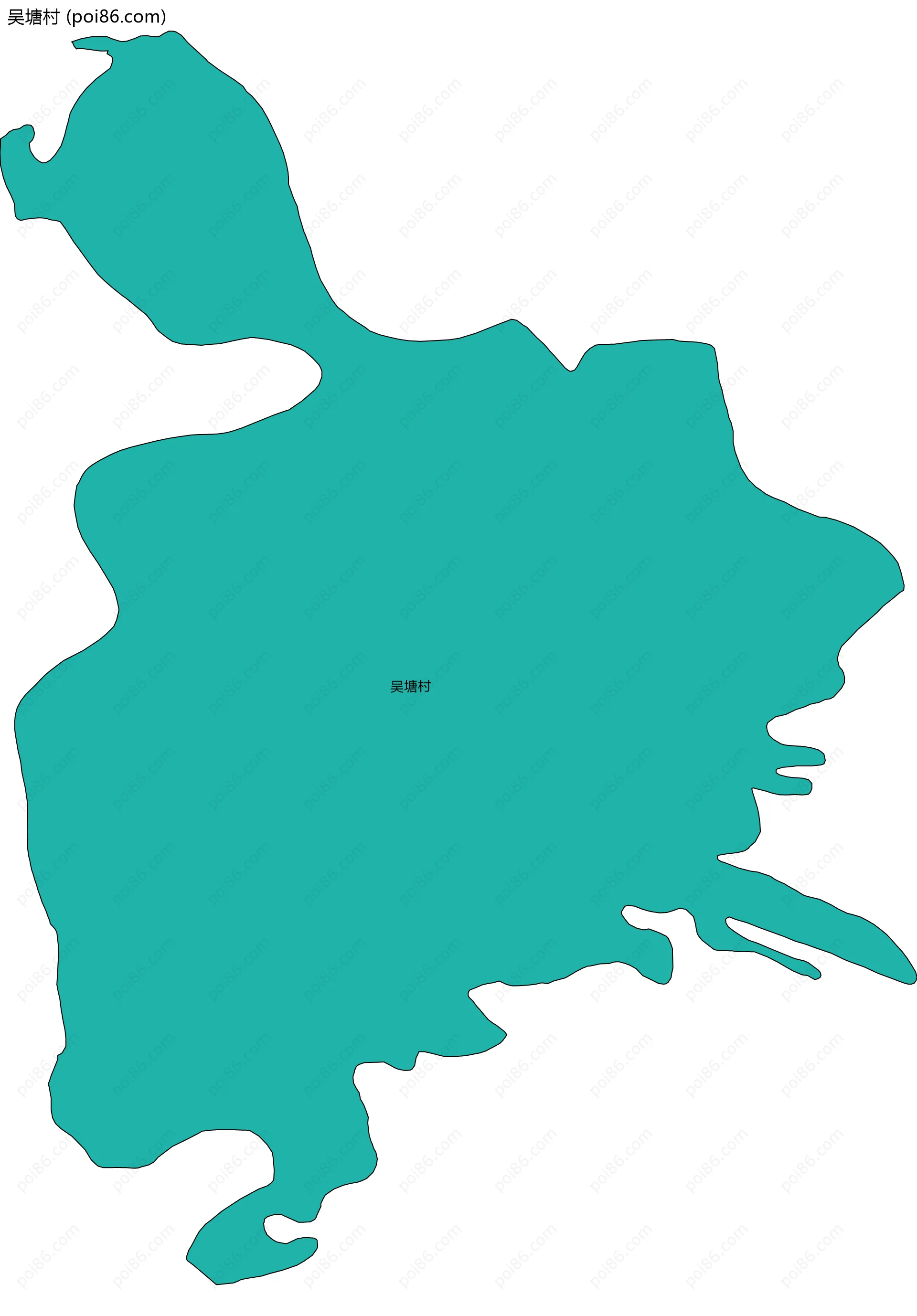 吴塘村边界地图