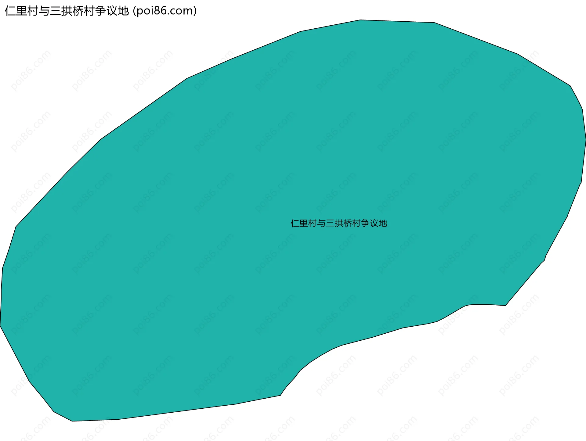 仁里村与三拱桥村争议地边界地图