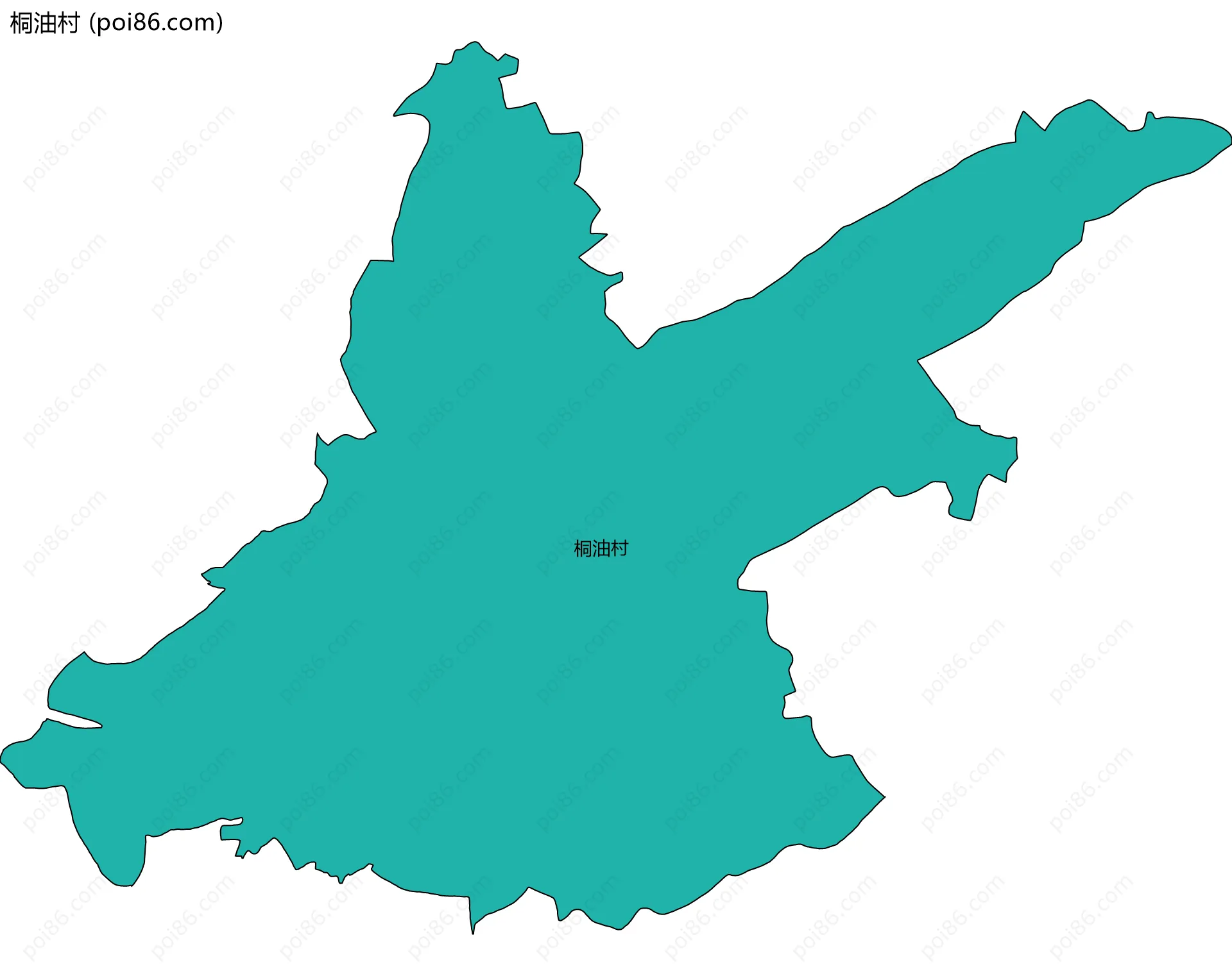 桐油村边界地图