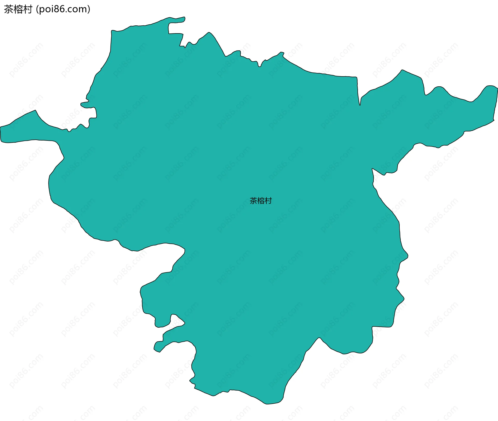 茶榕村边界地图