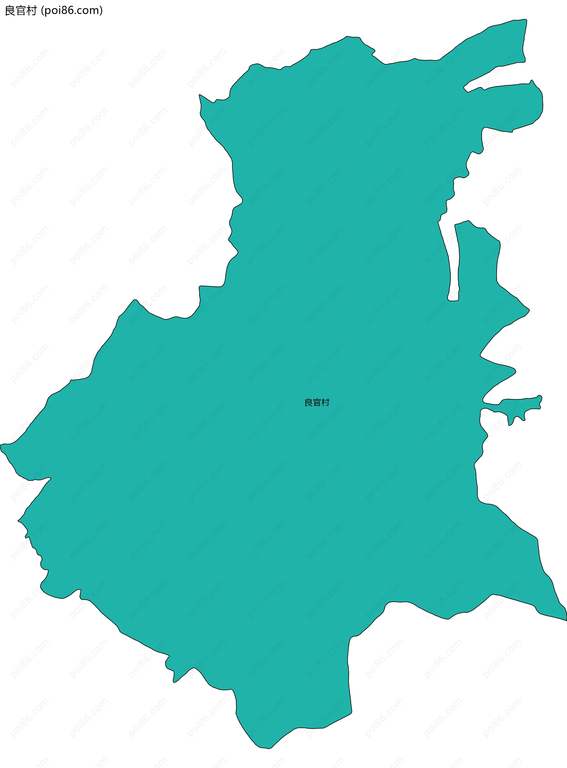 良官村边界地图