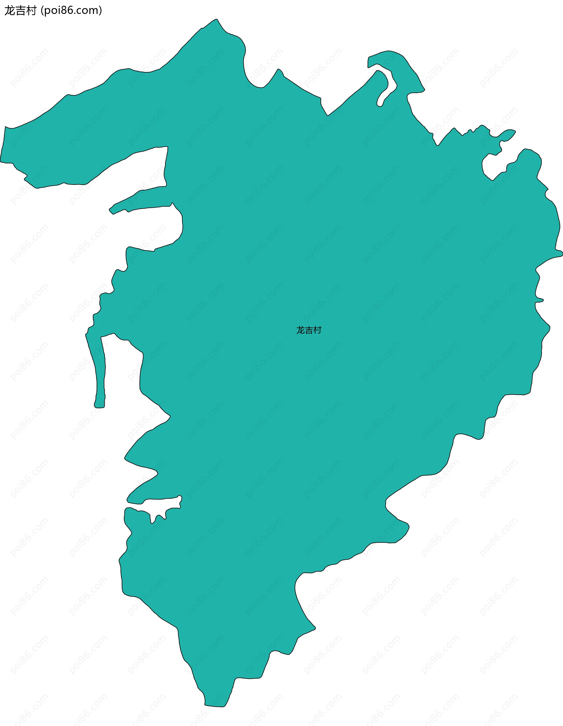 龙吉村边界地图