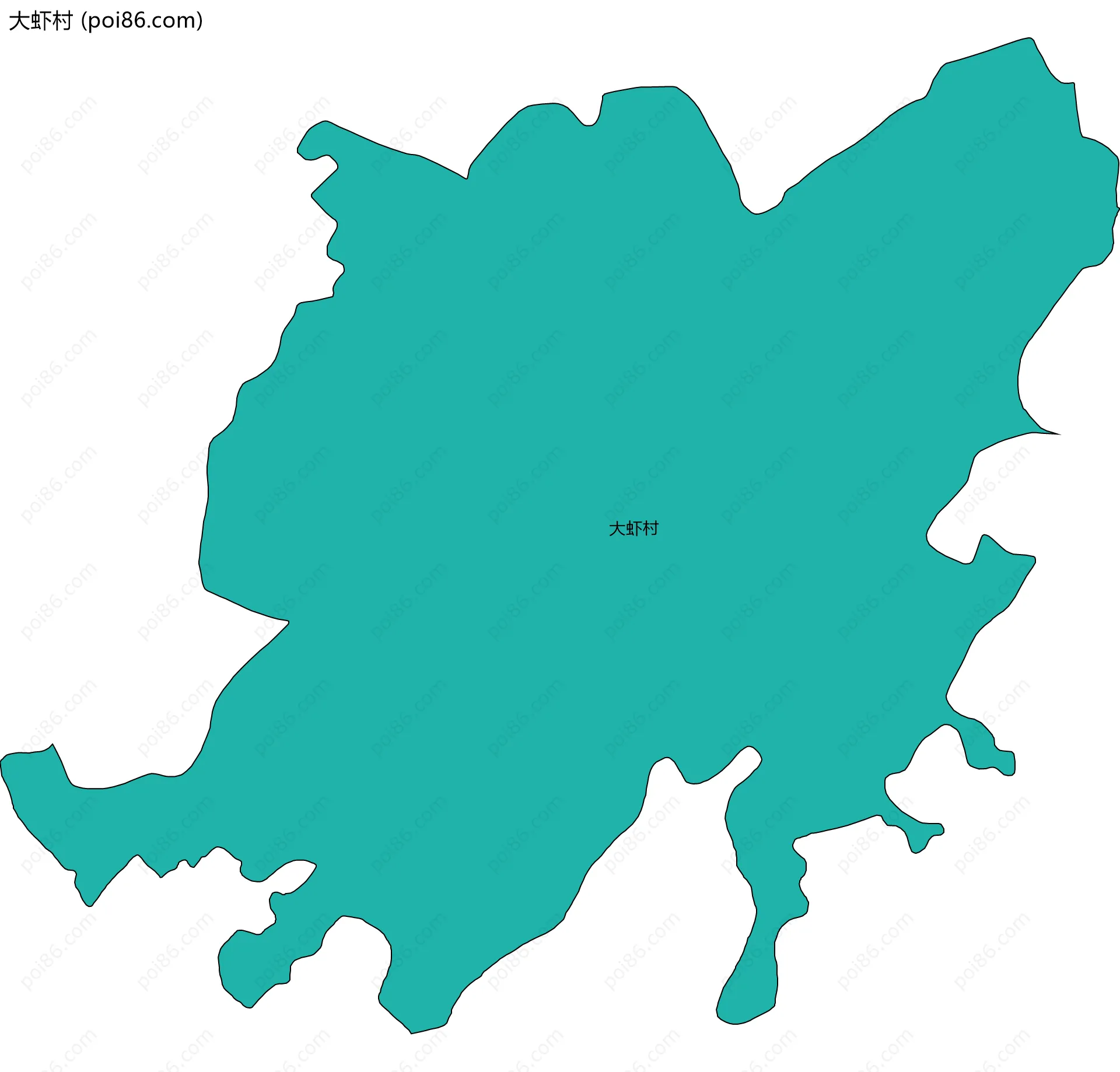 大虾村边界地图