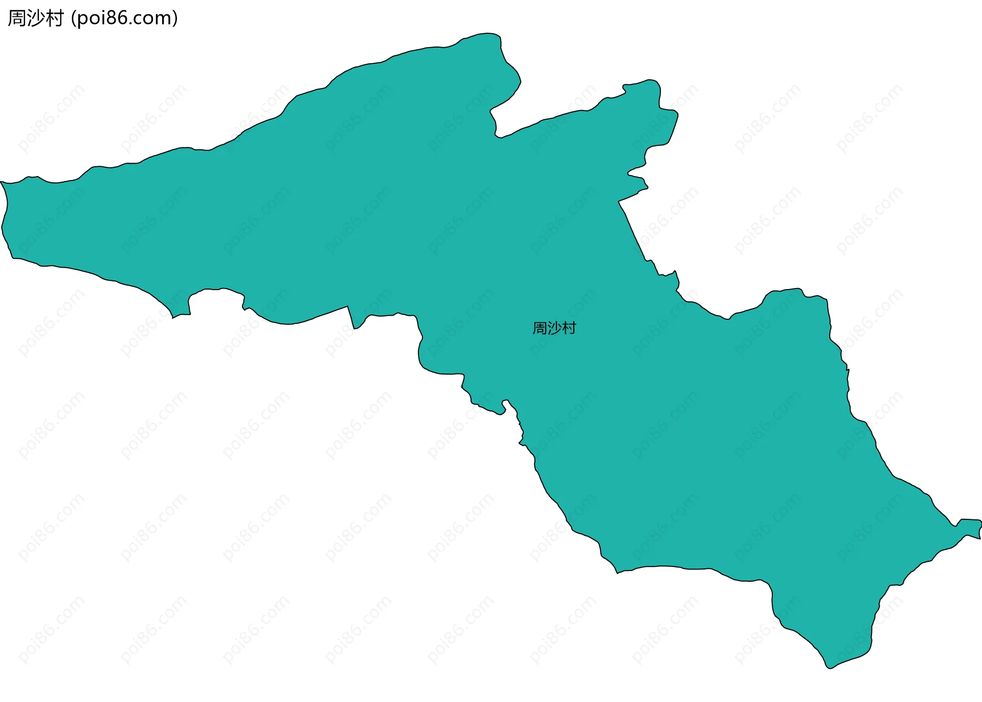 周沙村边界地图