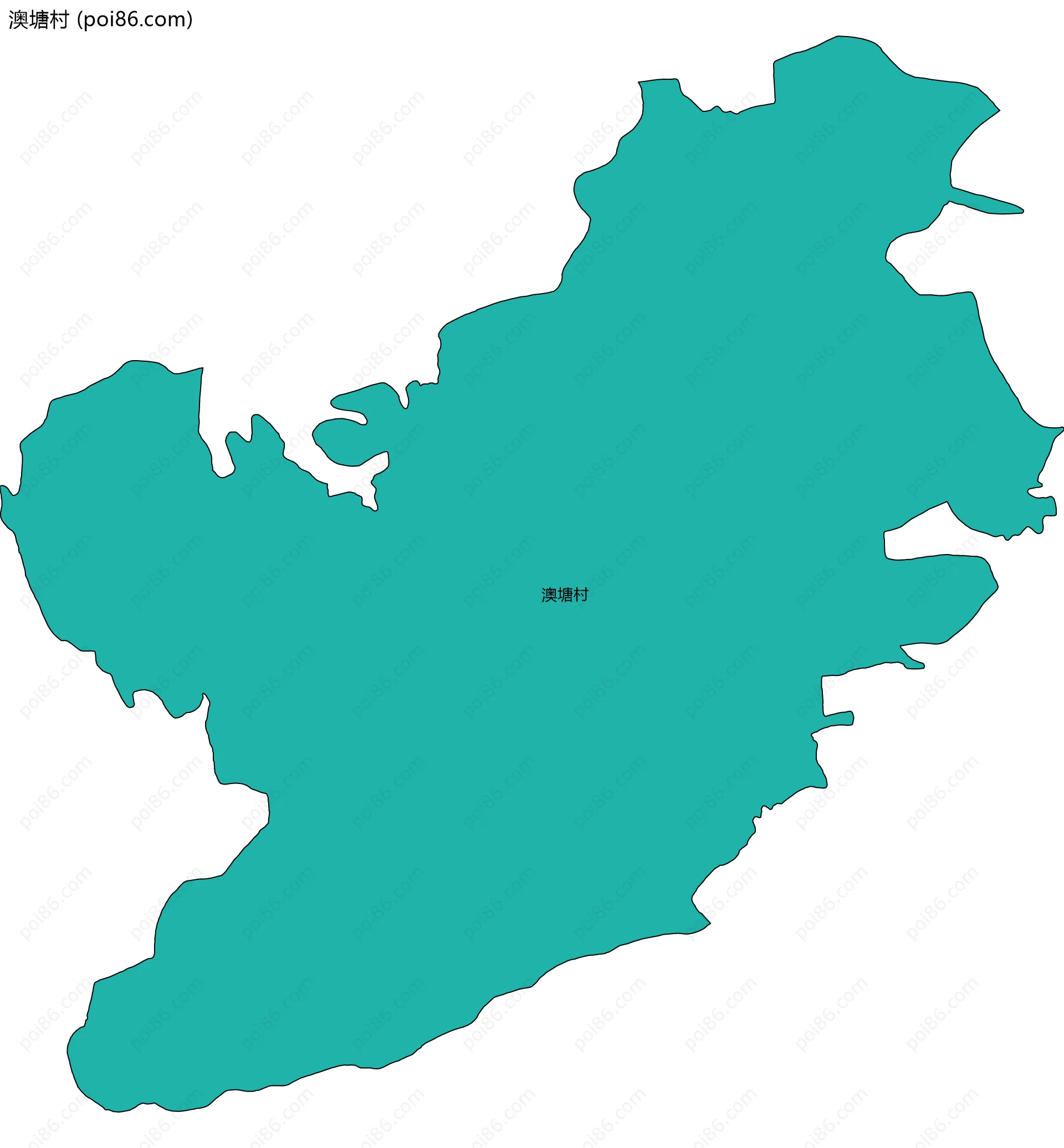 澳塘村边界地图