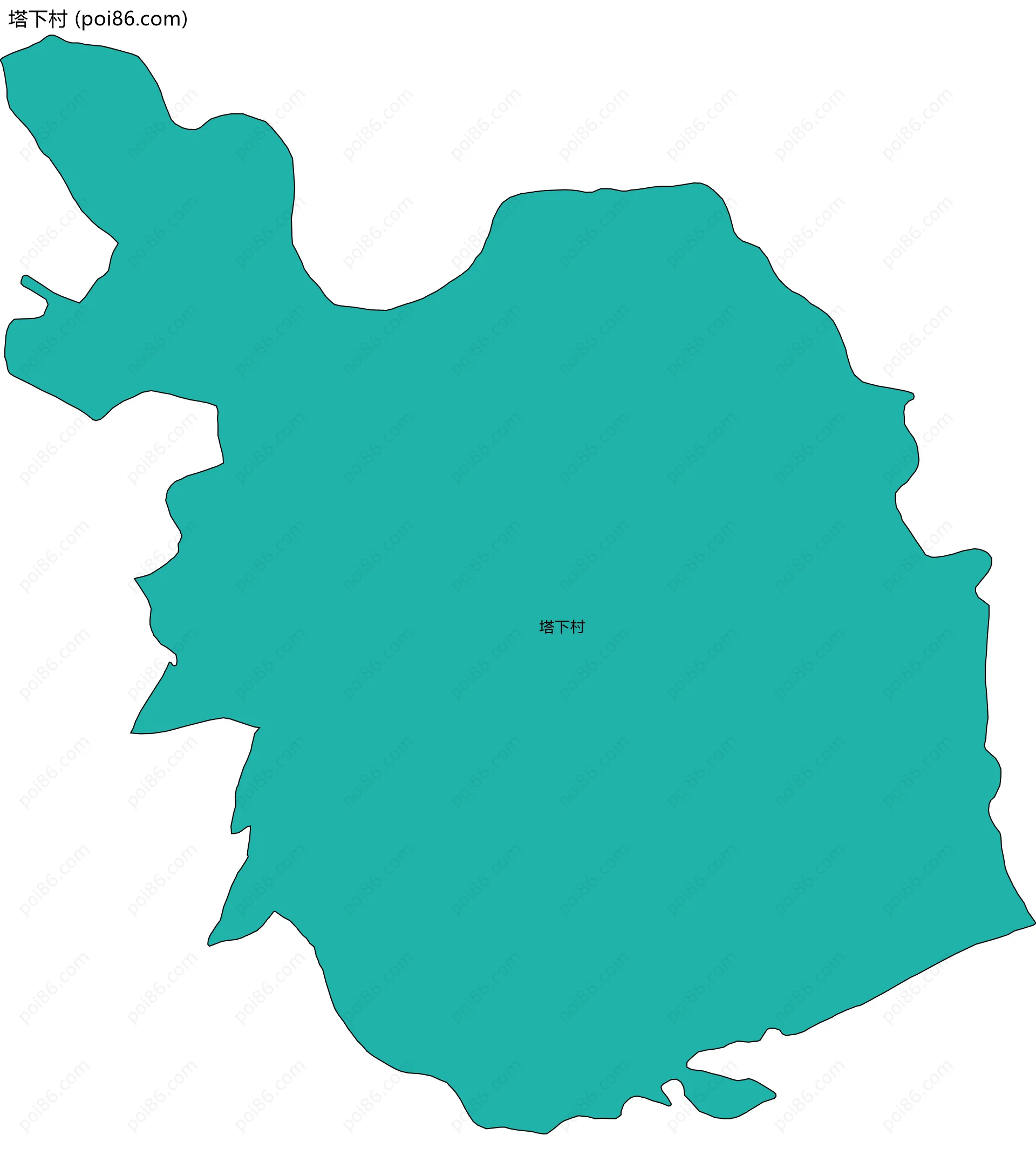 塔下村边界地图