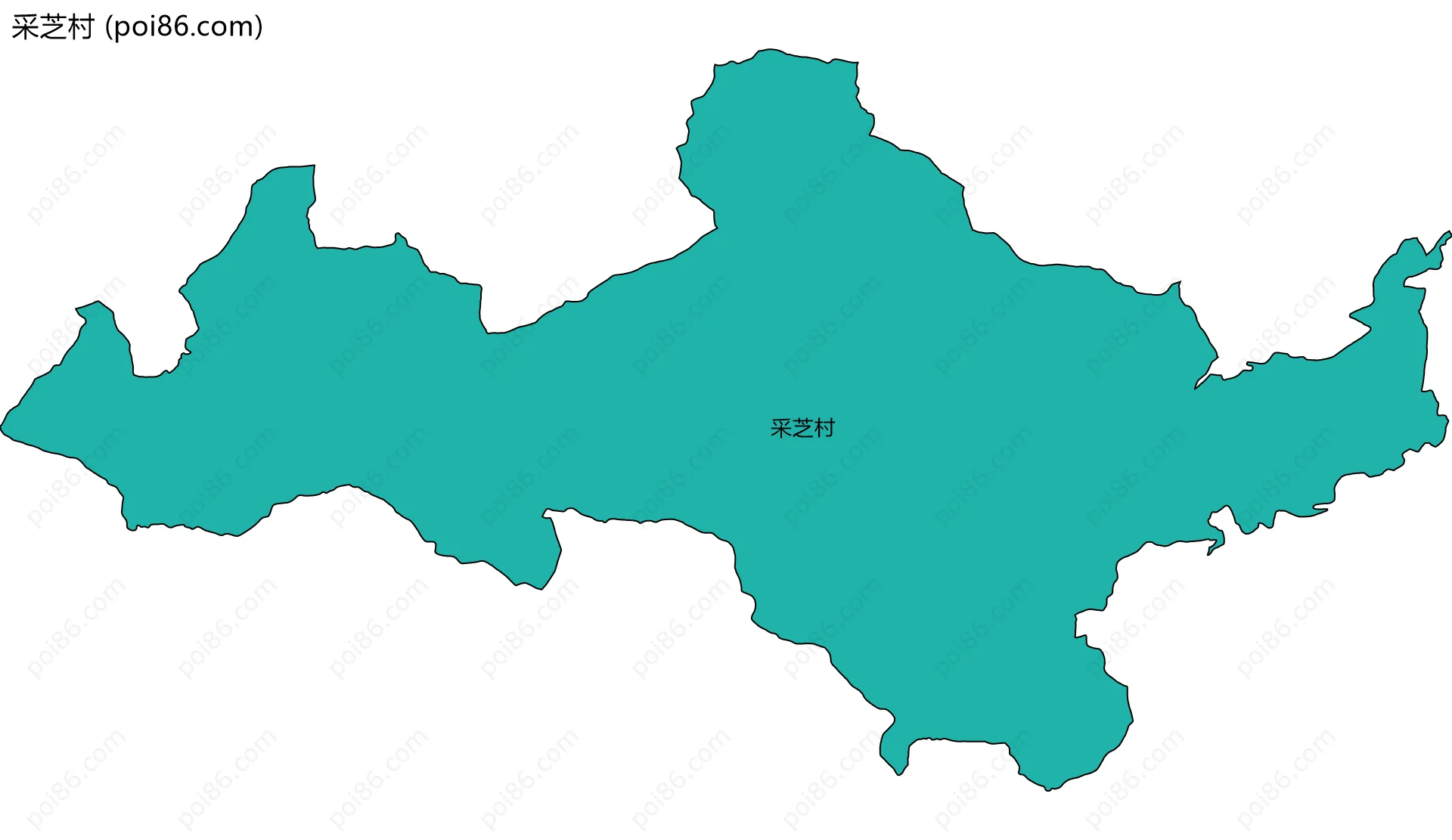 采芝村边界地图