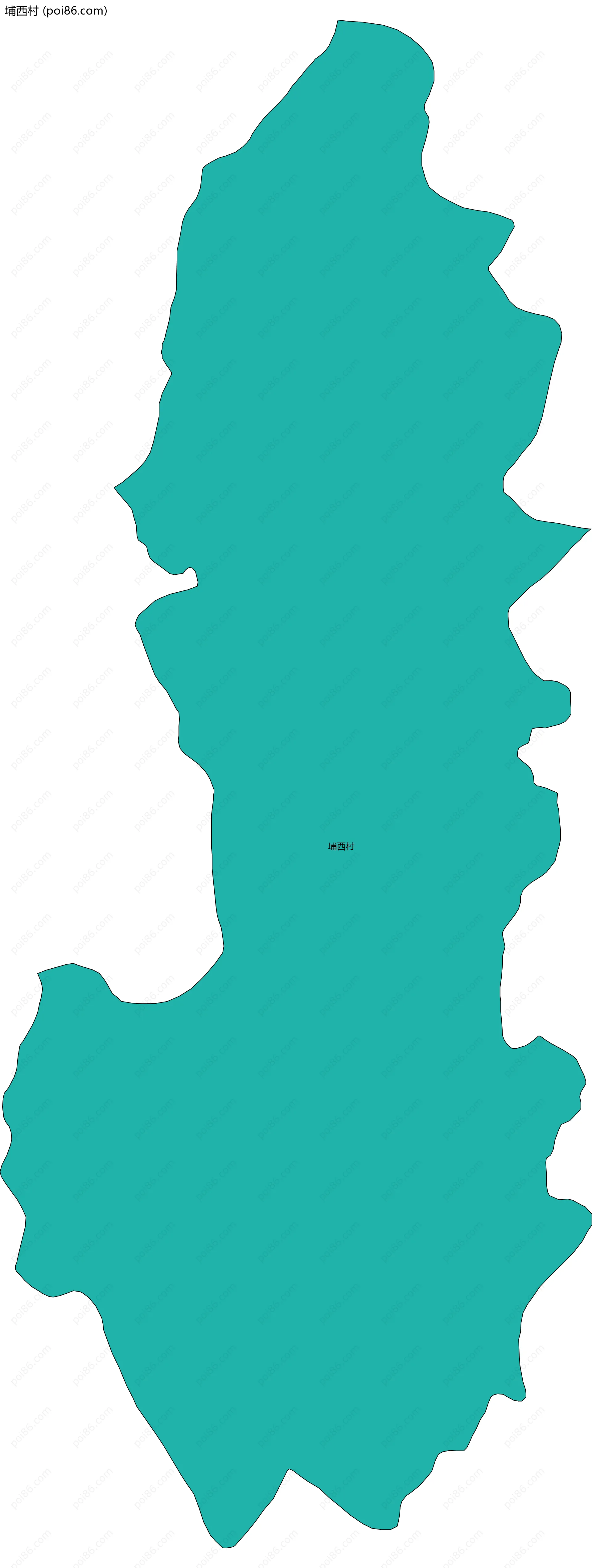 埔西村边界地图