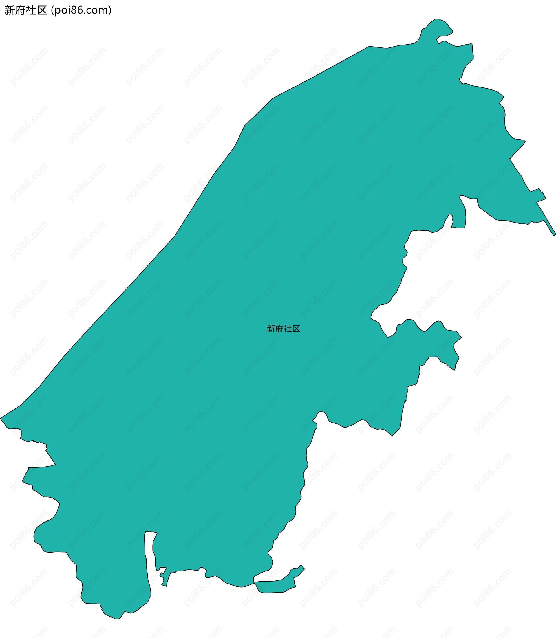 新府社区边界地图