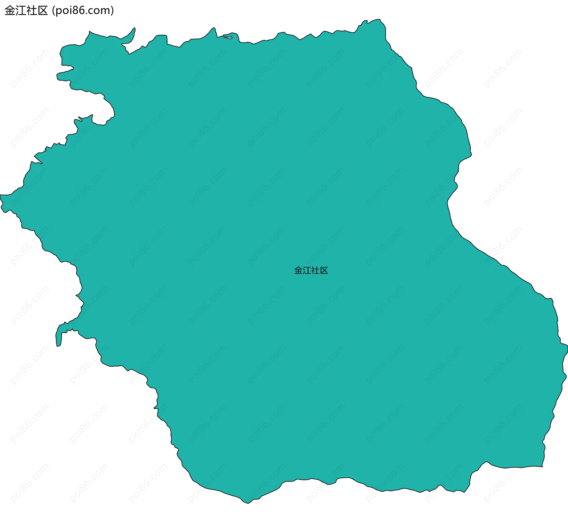 金江社区边界地图