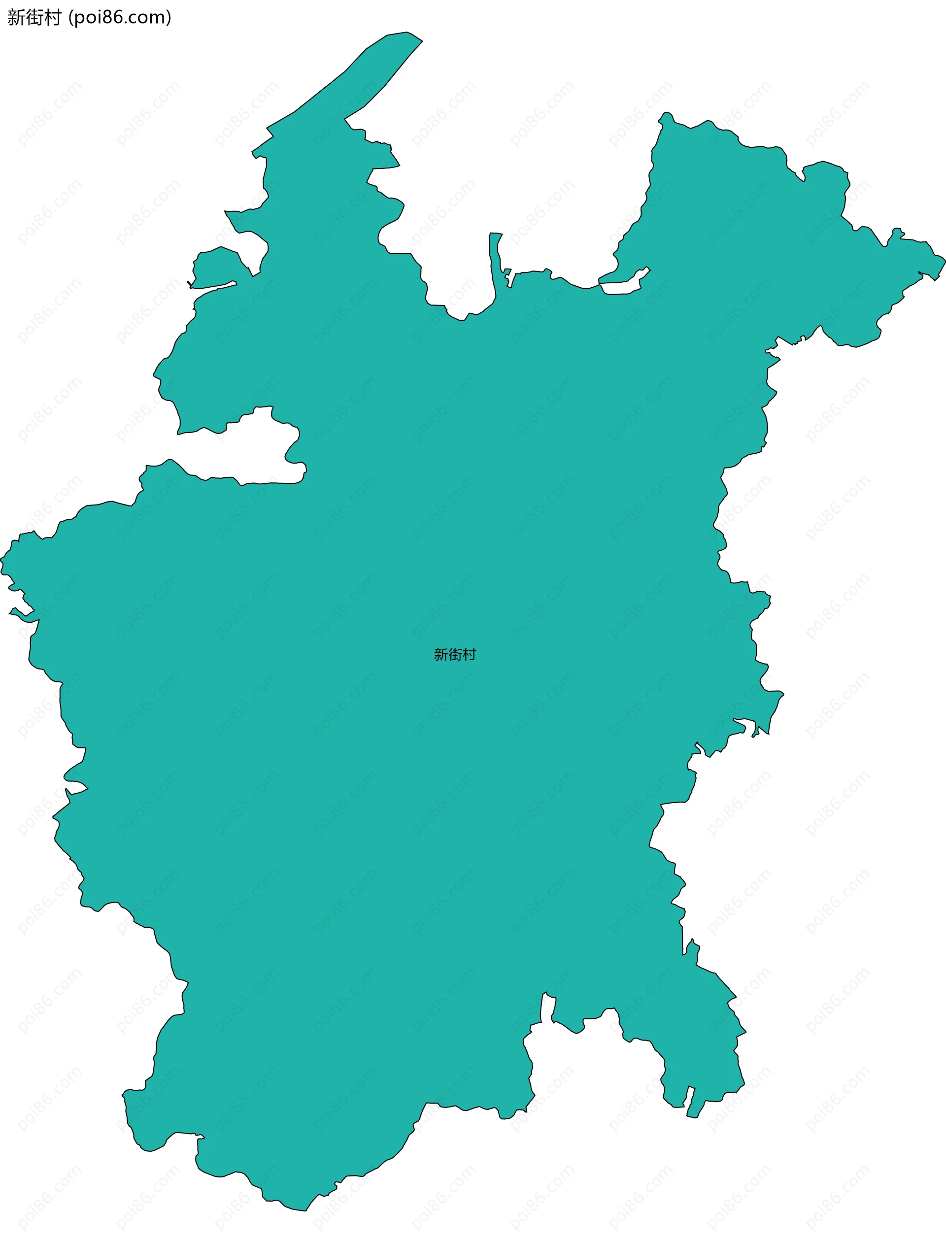 新街村边界地图