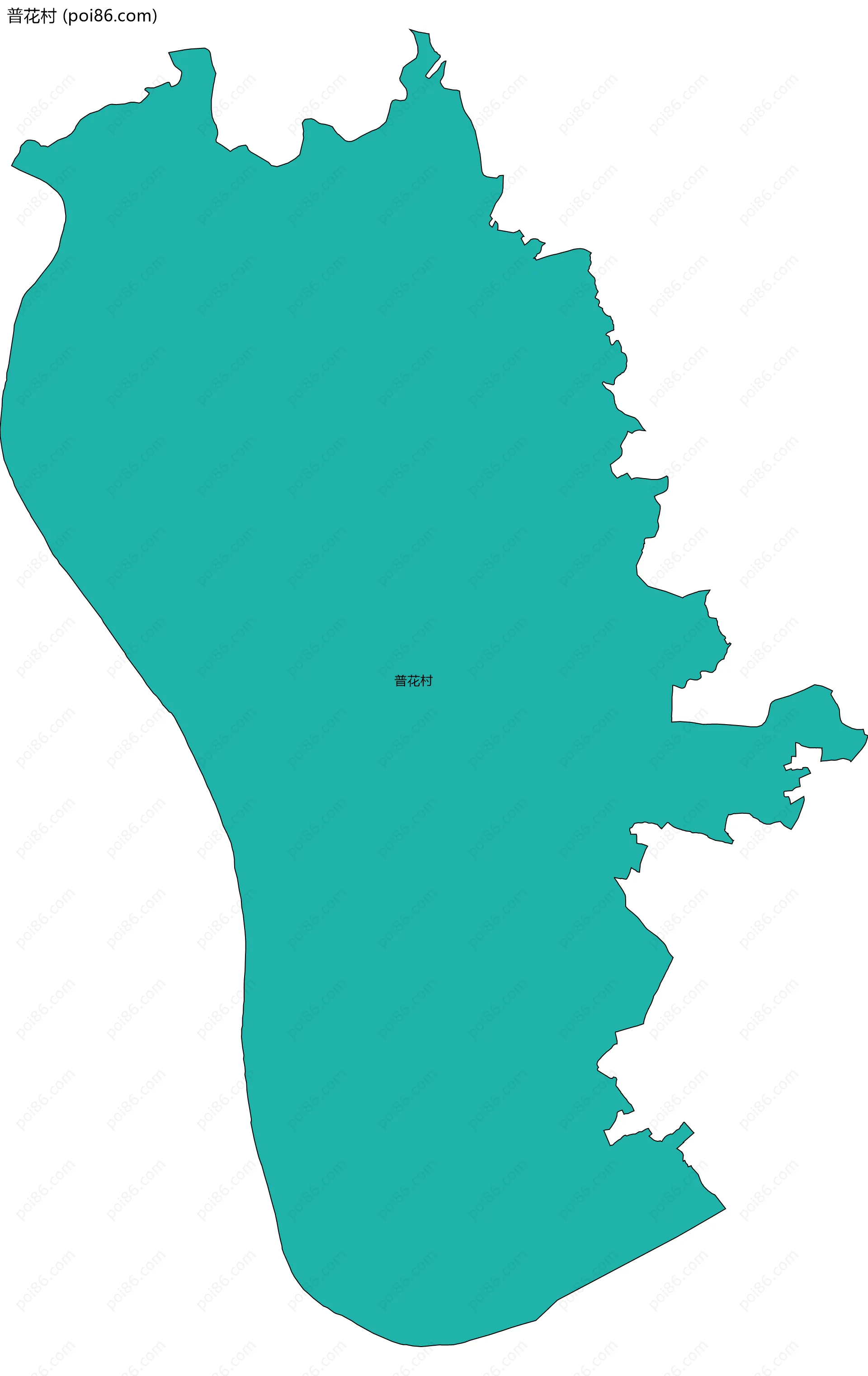 普花村边界地图