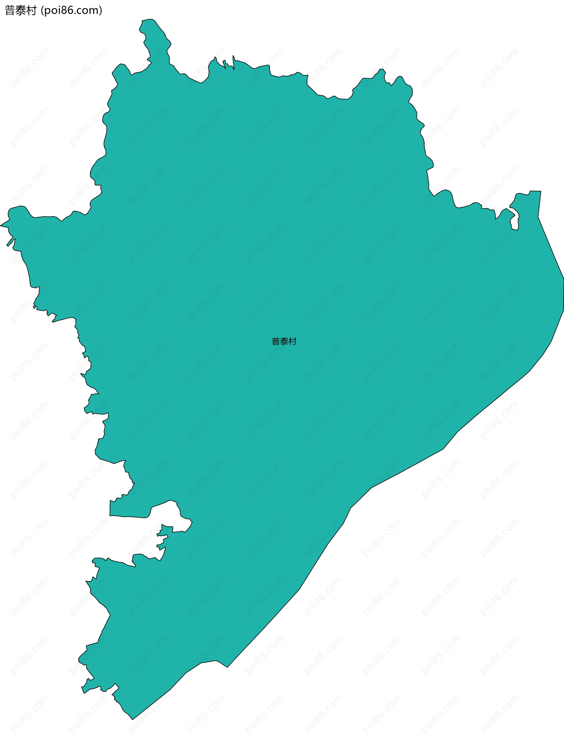 普泰村边界地图