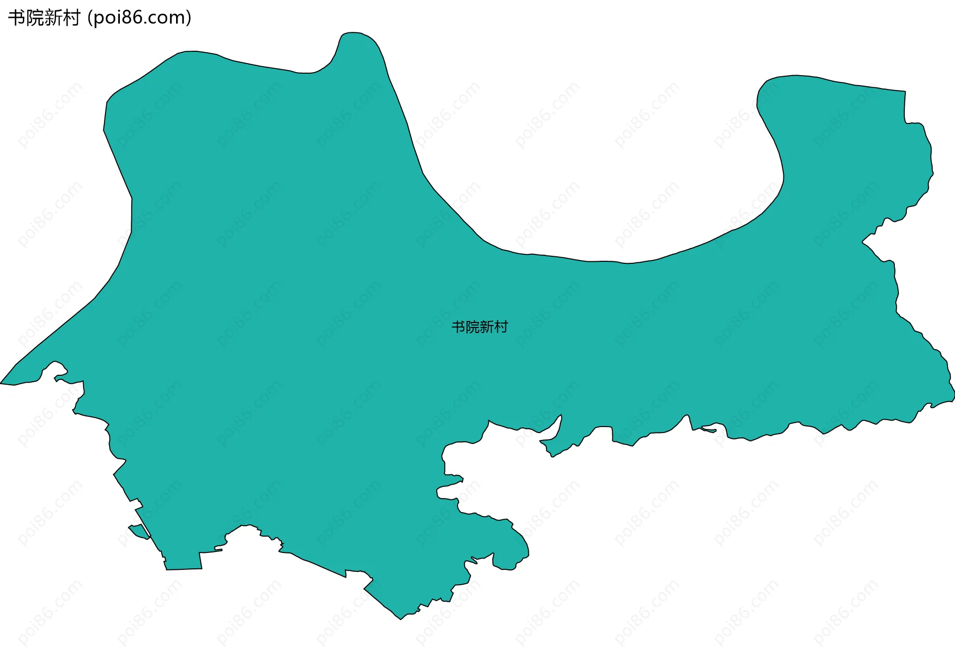 书院新村边界地图