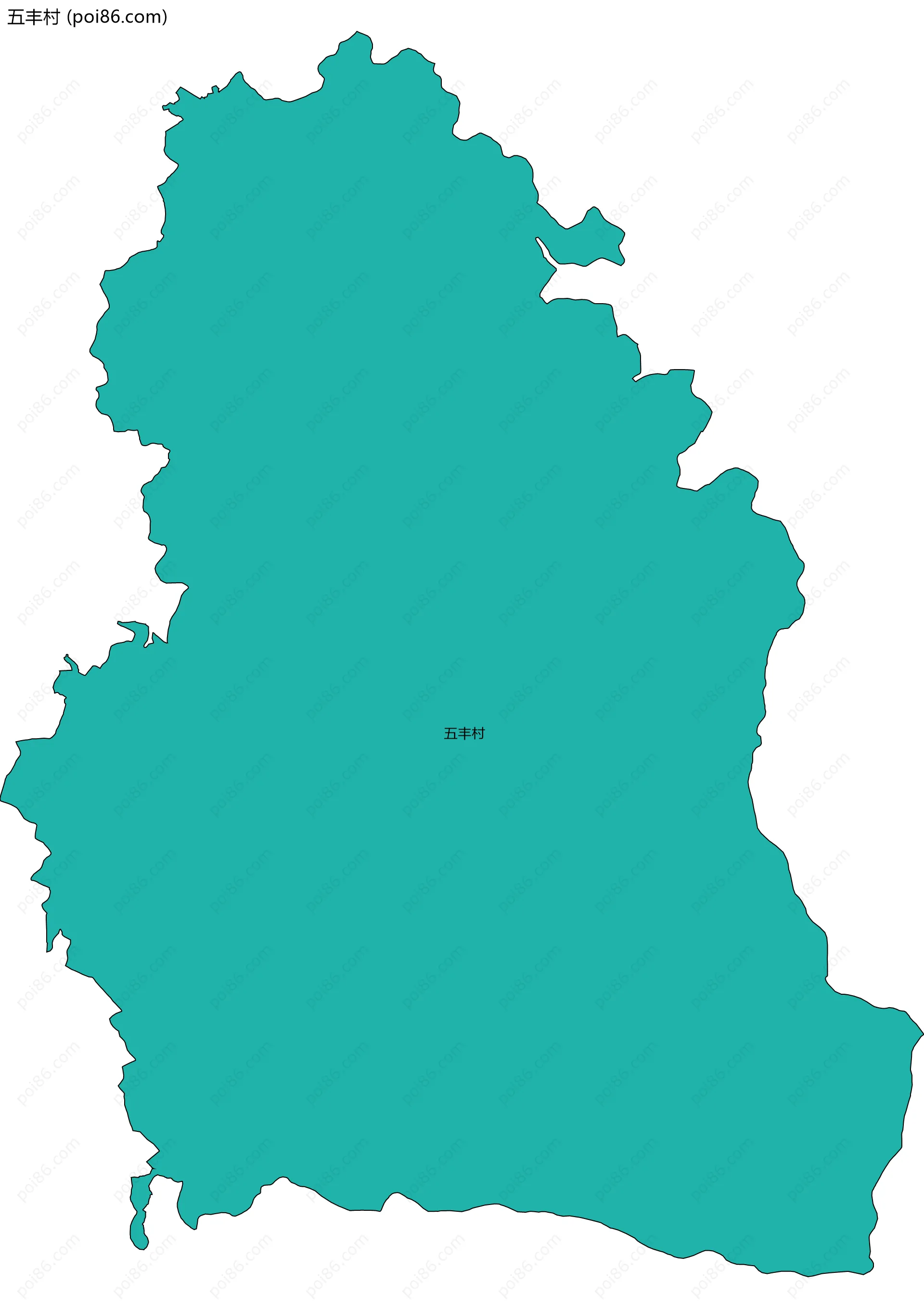 五丰村边界地图