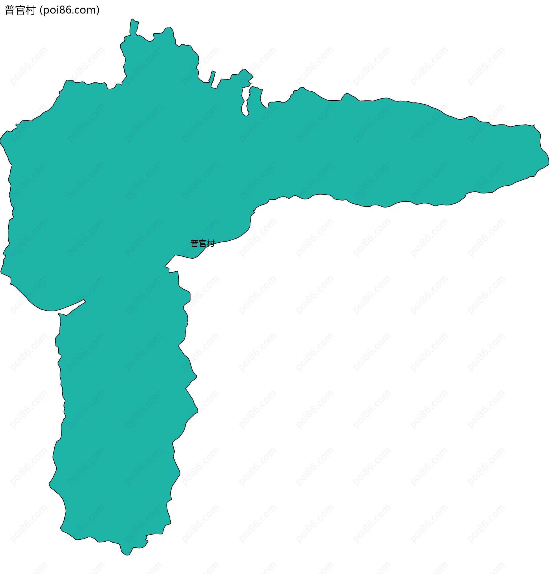 普官村边界地图