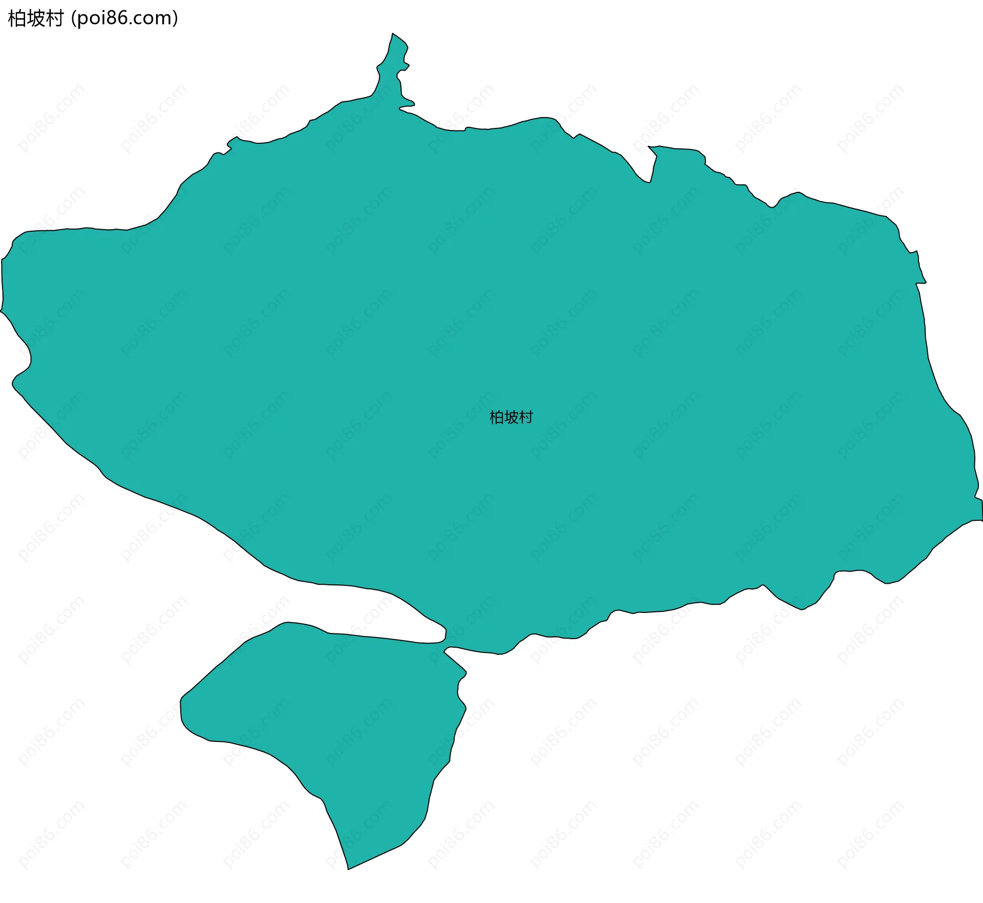 柏坡村边界地图