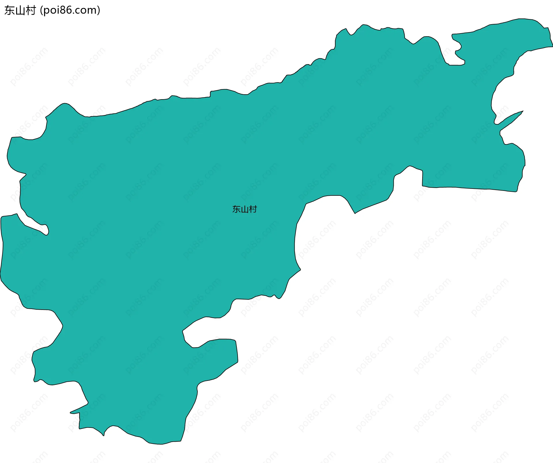 东山村边界地图