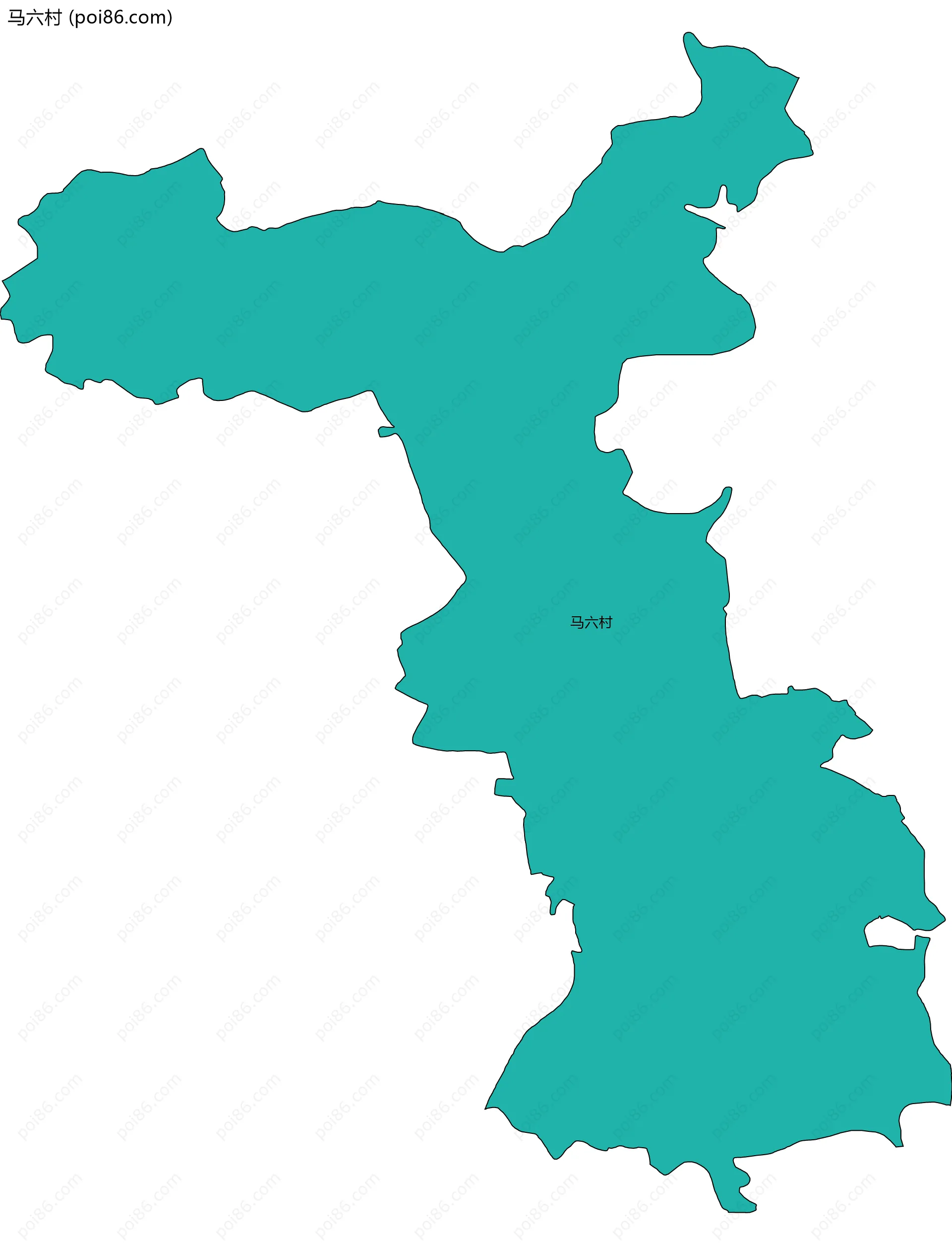 马六村边界地图