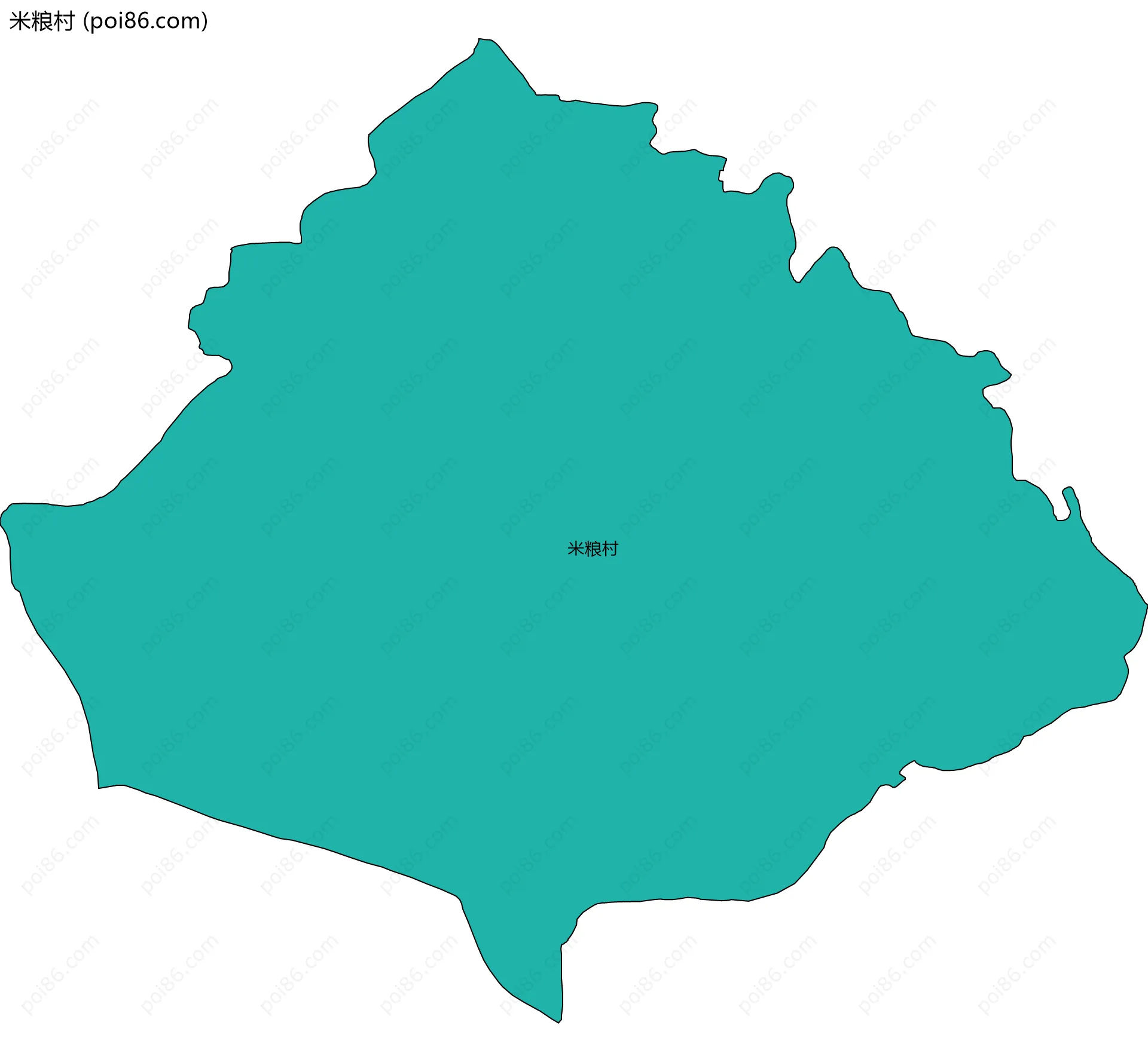 米粮村边界地图