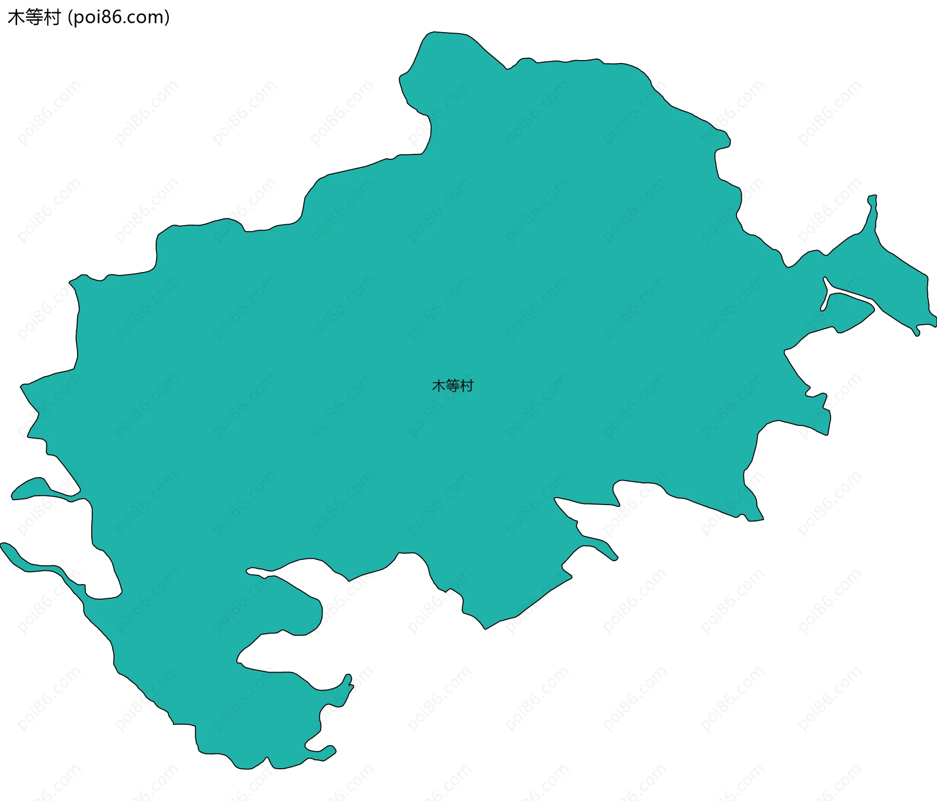 木等村边界地图