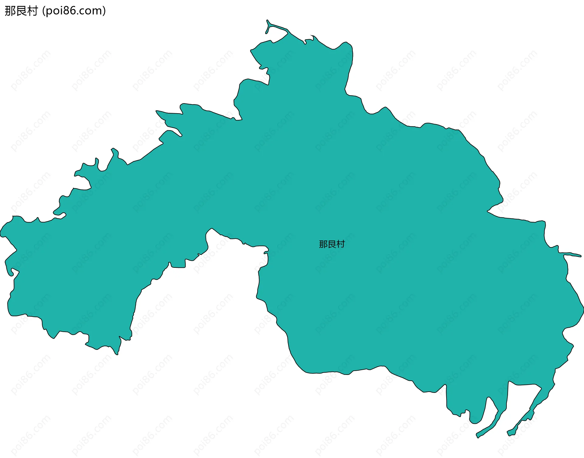 那艮村边界地图