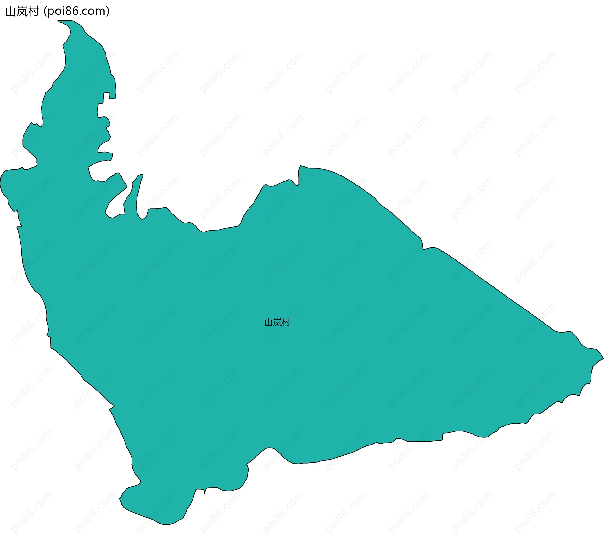 山岚村边界地图