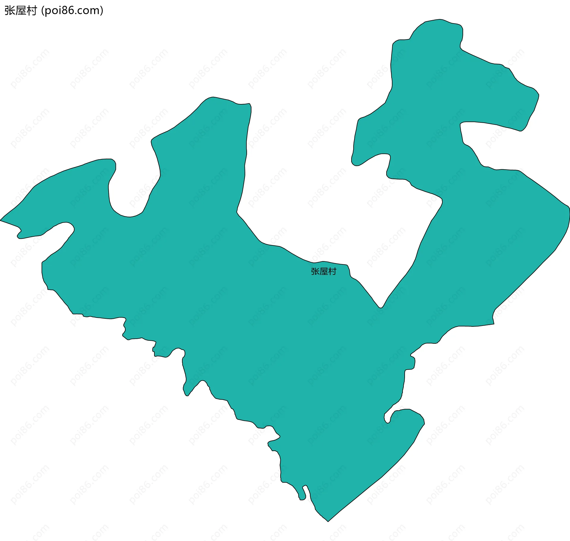 张屋村边界地图