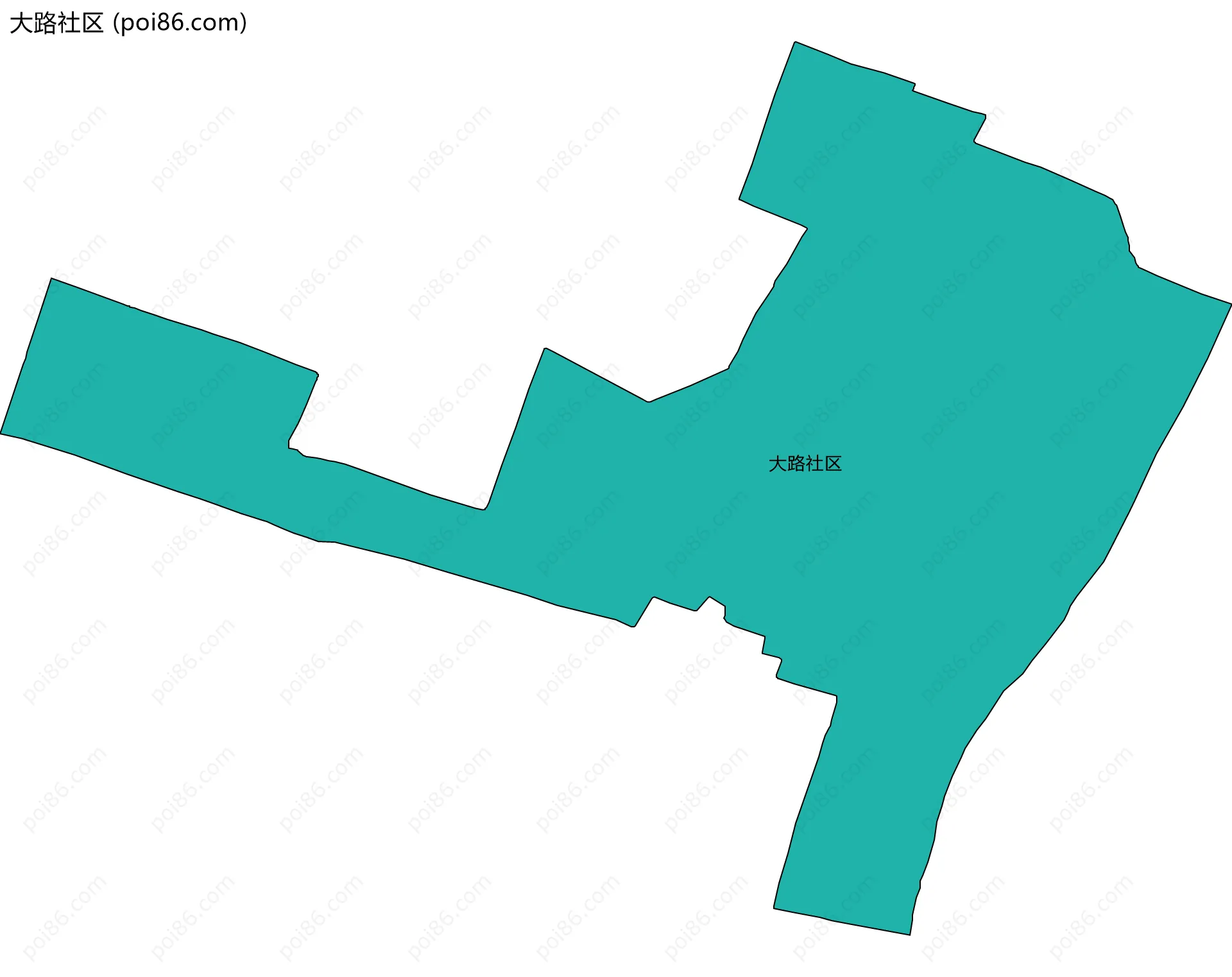 大路社区边界地图