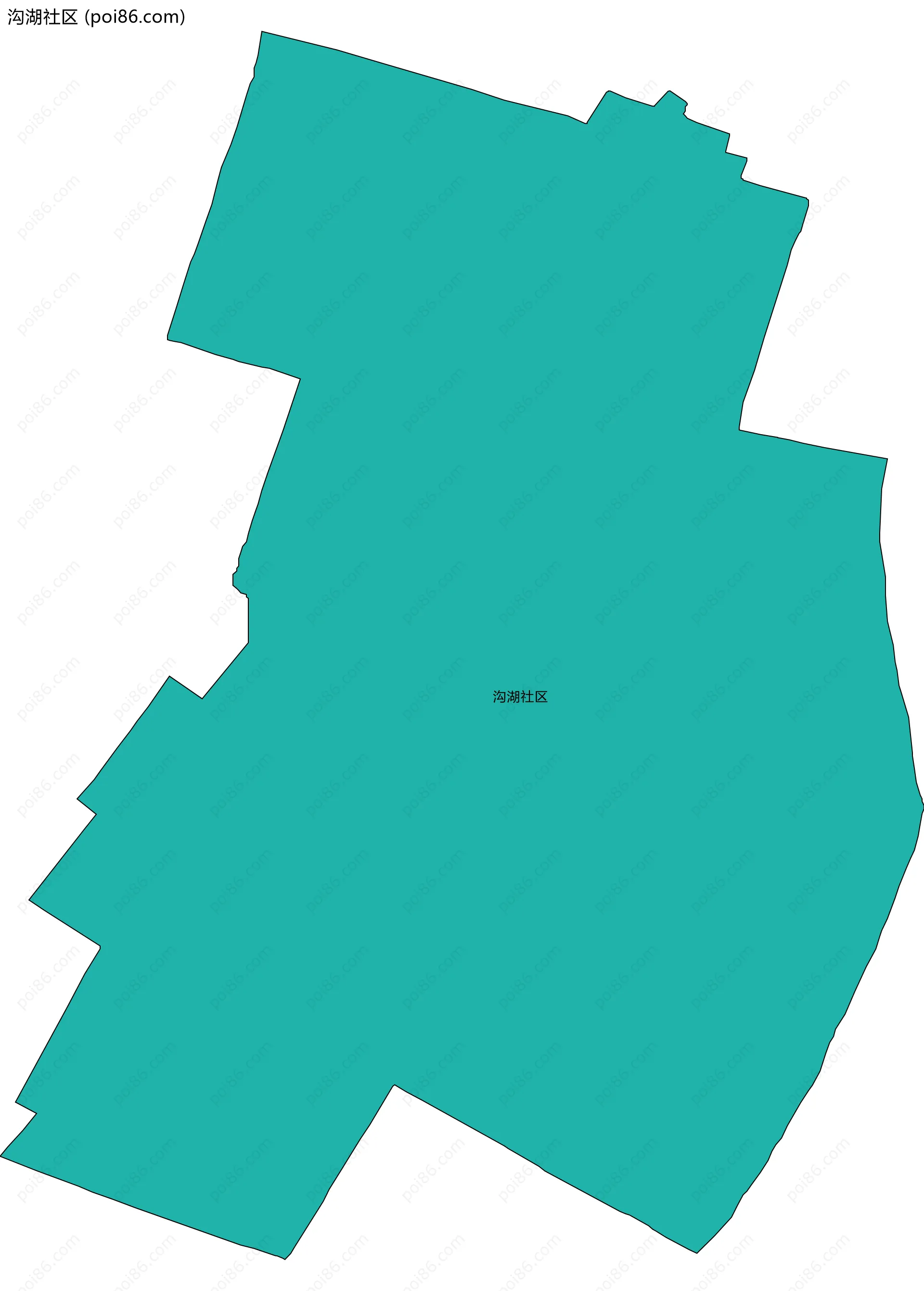 沟湖社区边界地图