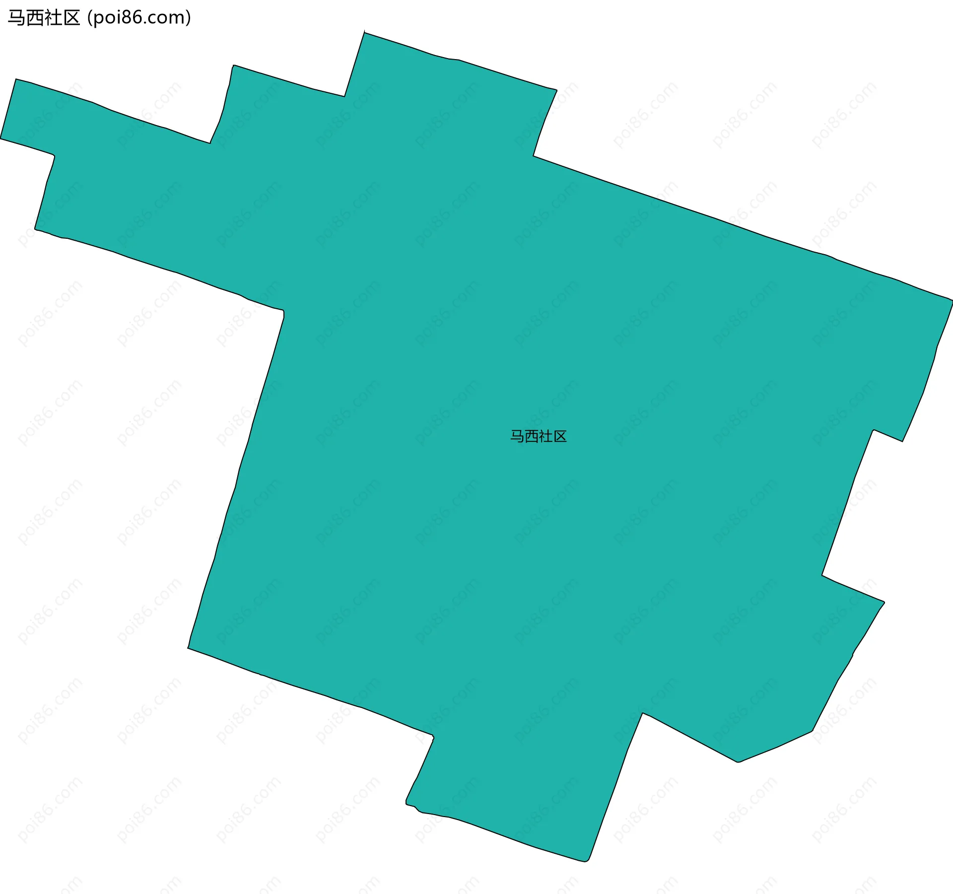 马西社区边界地图