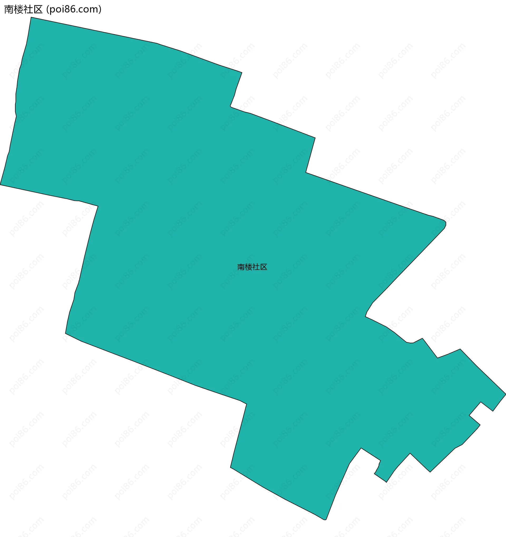 南楼社区边界地图