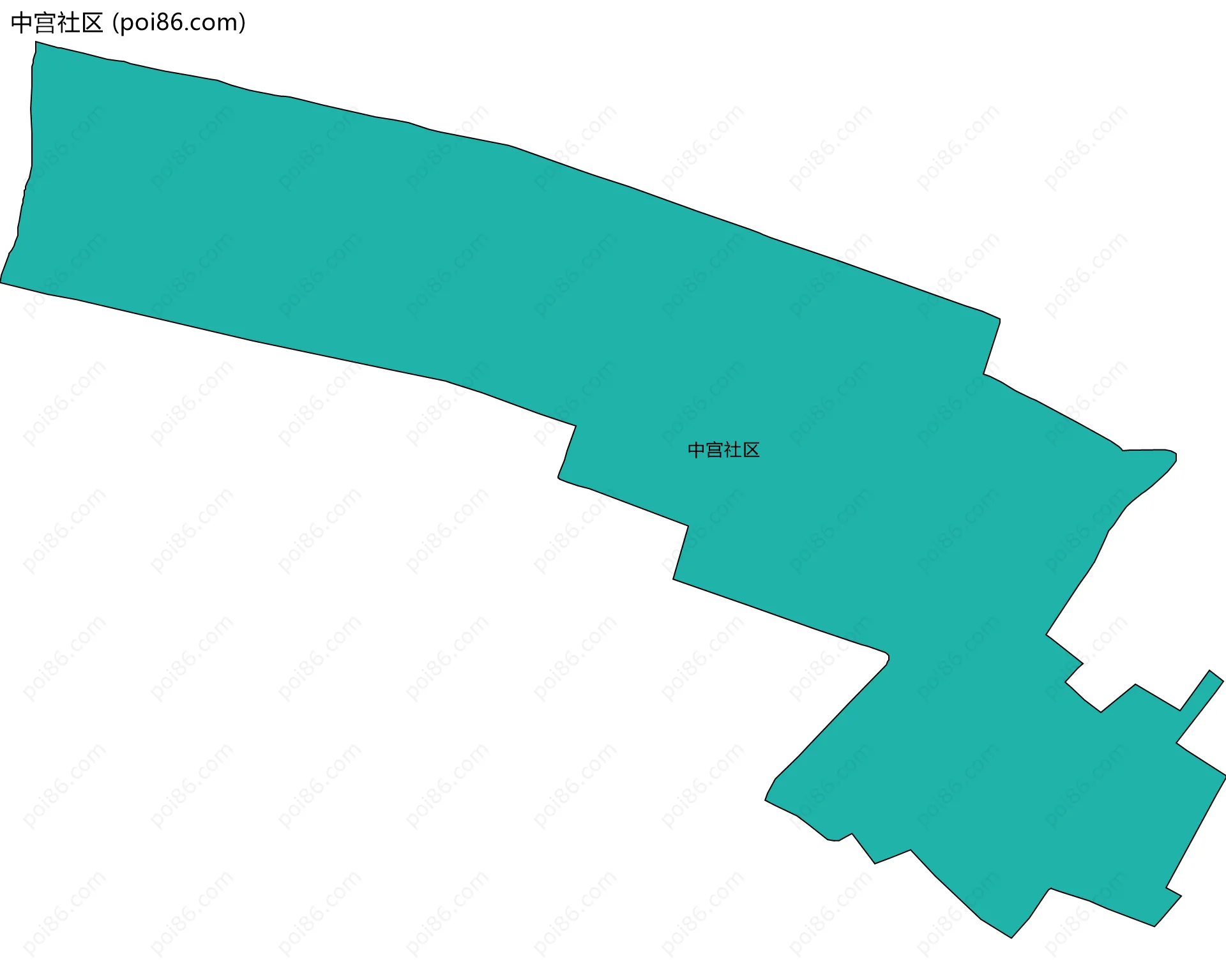 中宫社区边界地图