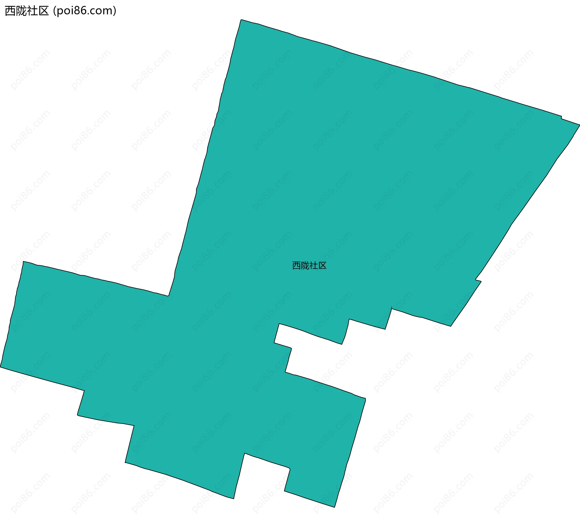 西陇社区边界地图