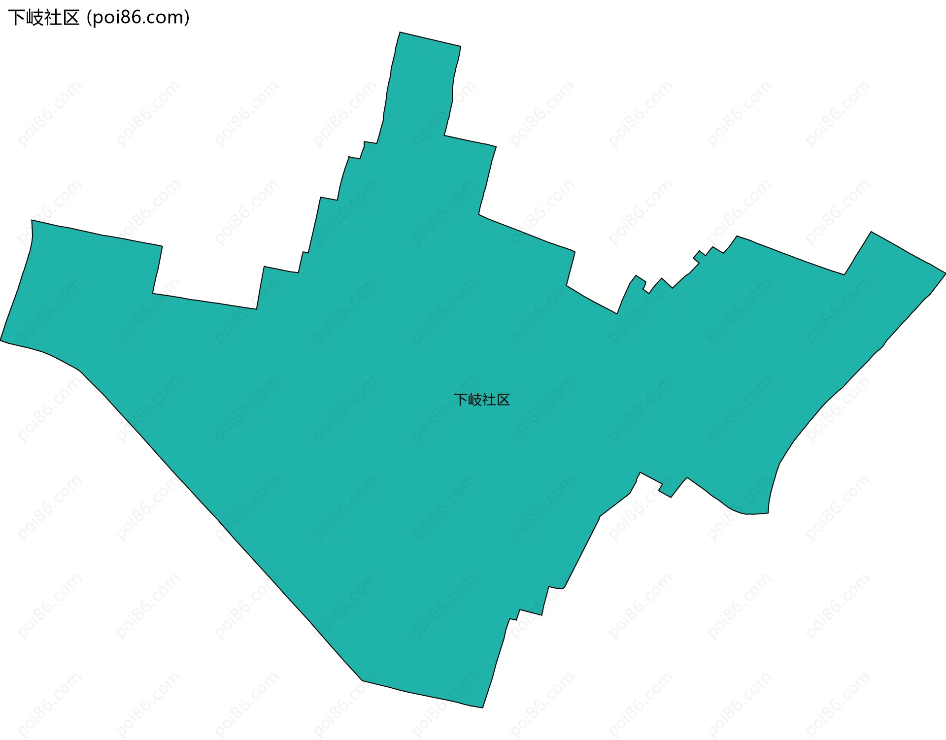 下岐社区边界地图