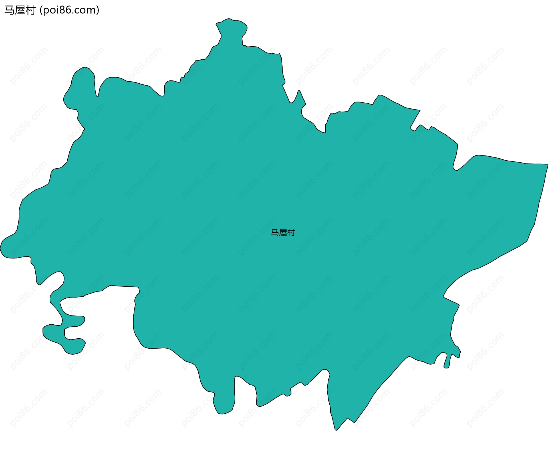 马屋村边界地图