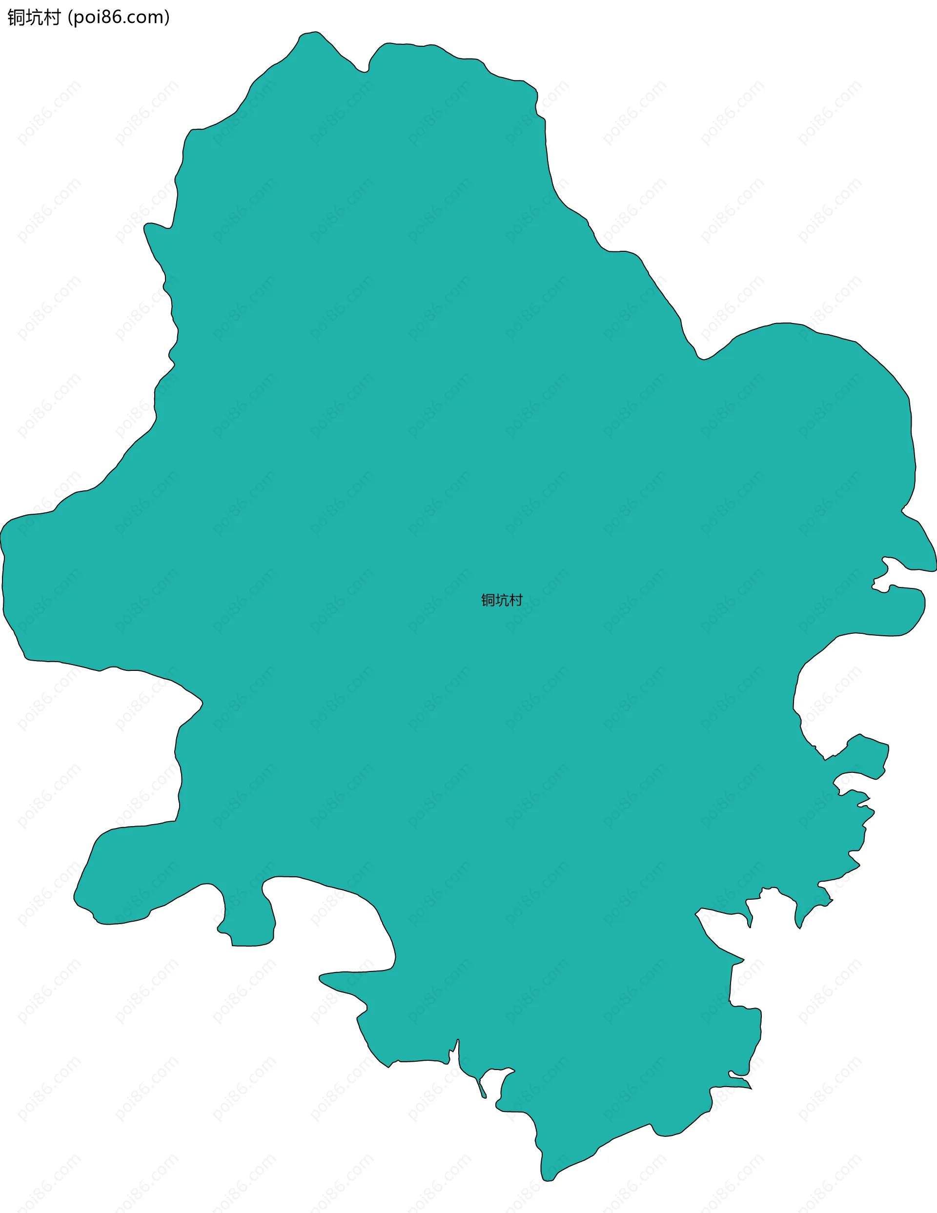 铜坑村边界地图