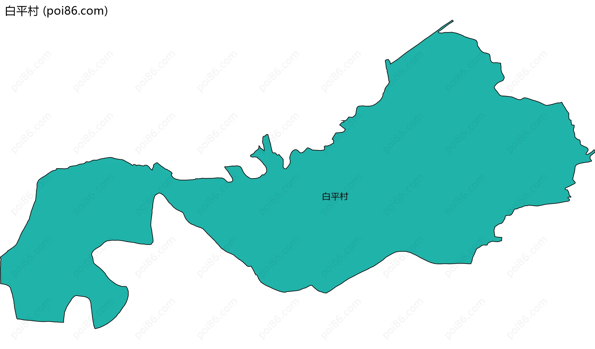 白平村边界地图