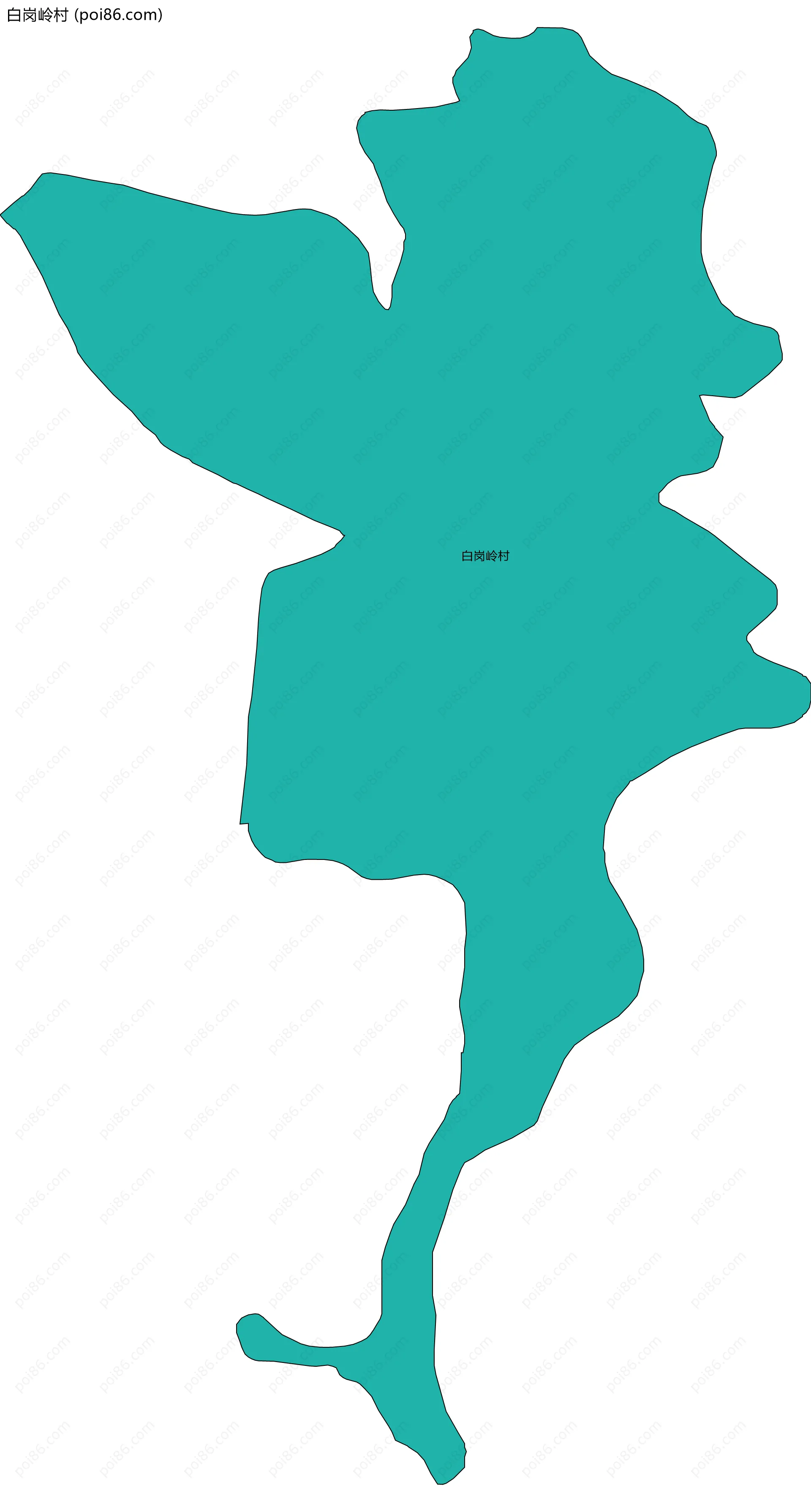 白岗岭村边界地图