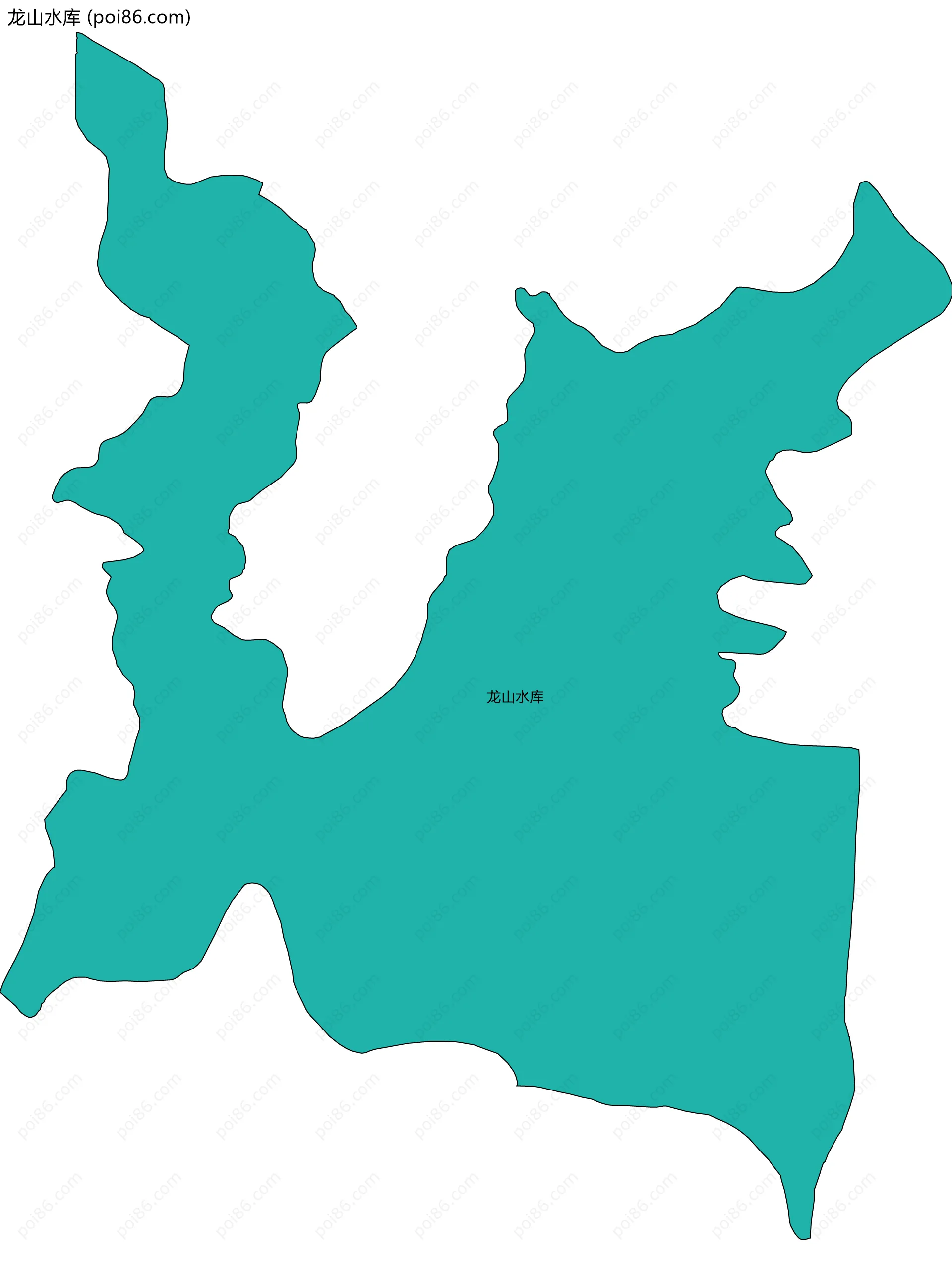 龙山水库边界地图